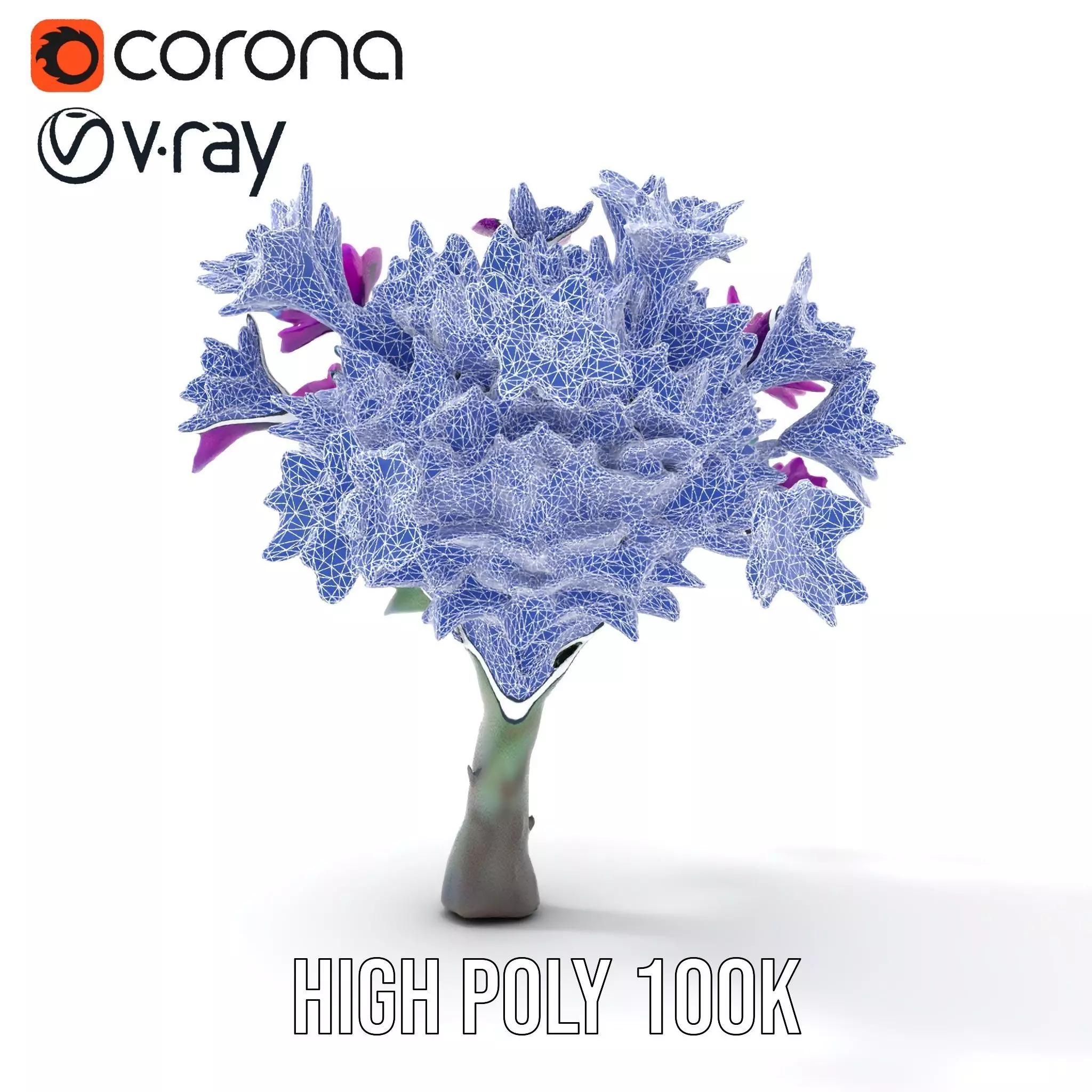 Vibrant Purple Flower model pack Low-poly 3D model_27