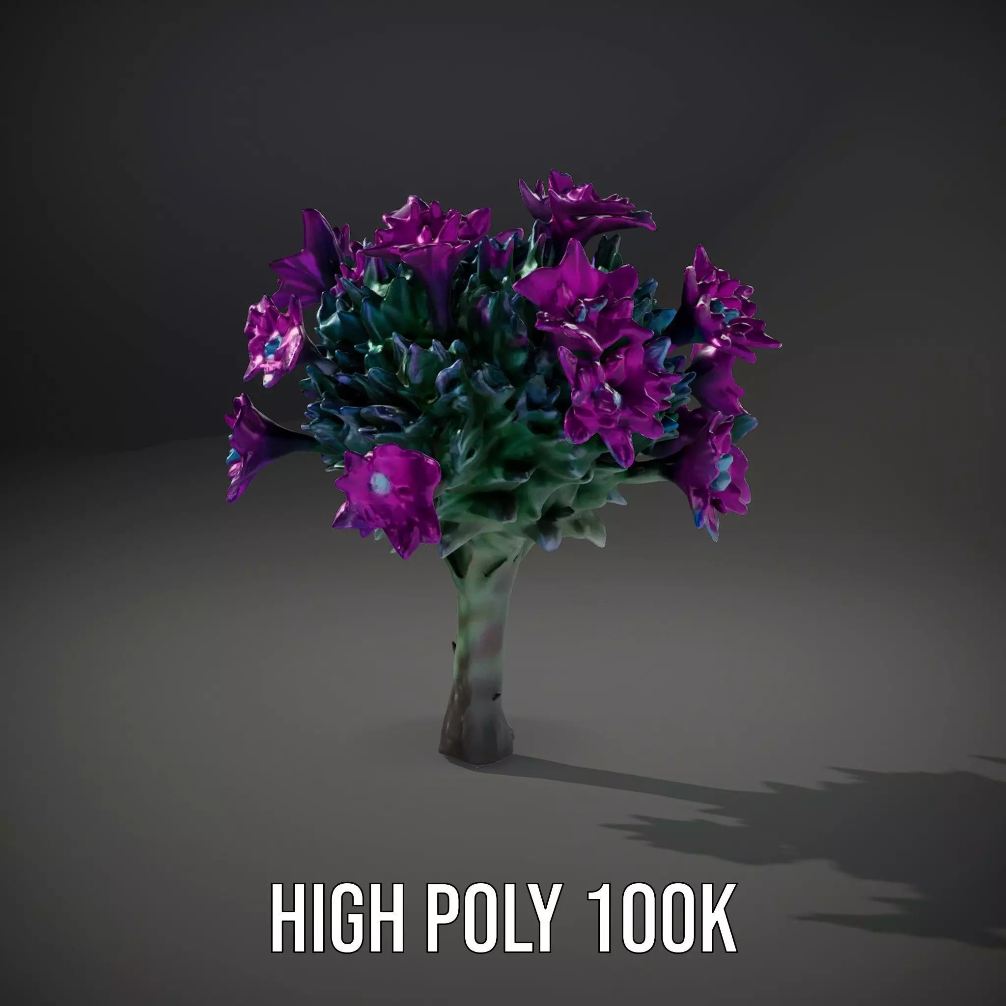Vibrant Purple Flower model pack Low-poly 3D model_8