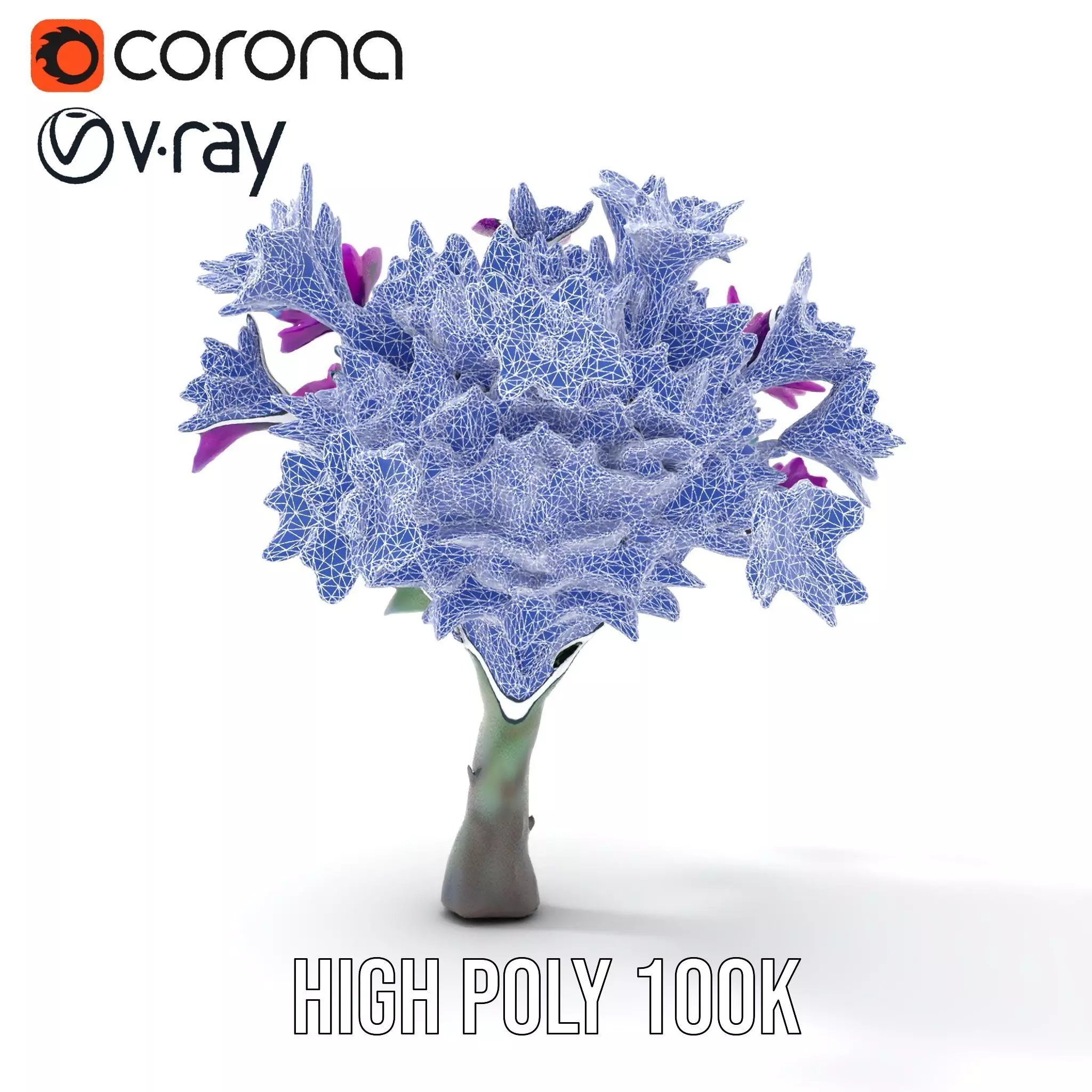 Vibrant Purple Flower model pack Low-poly 3D model_21
