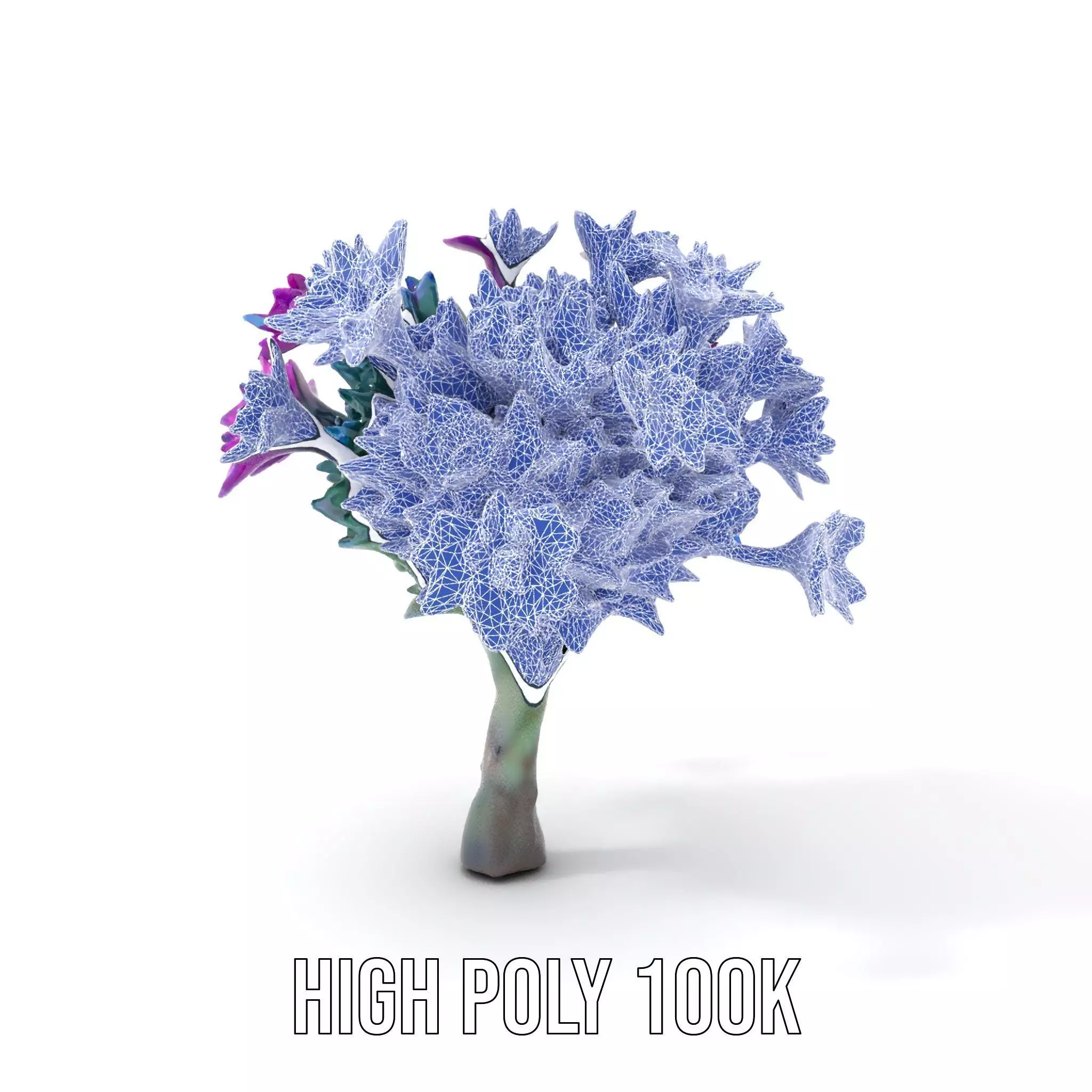 Vibrant Purple Flower model pack Low-poly 3D model_7