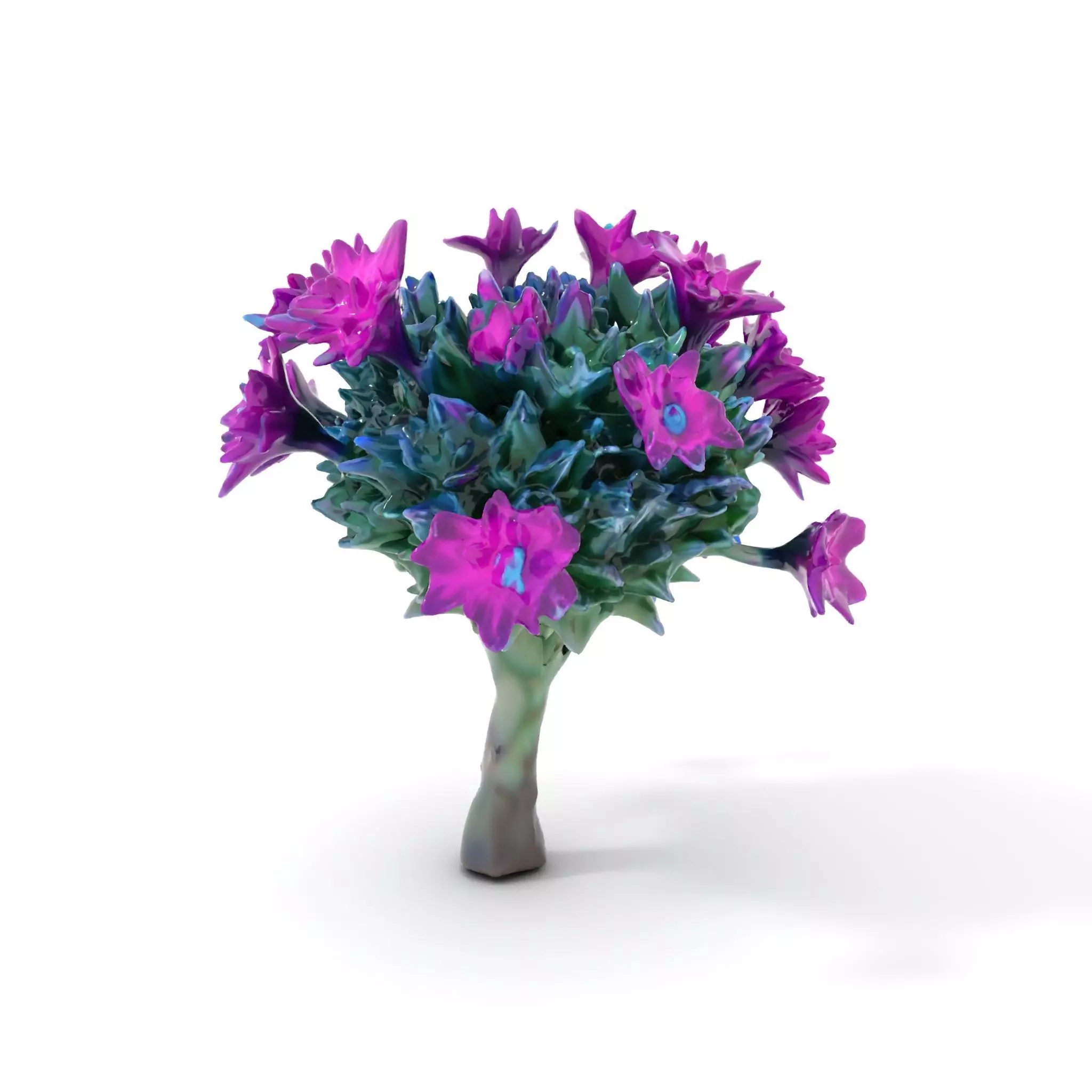 Vibrant Purple Flower model pack Low-poly 3D model_11