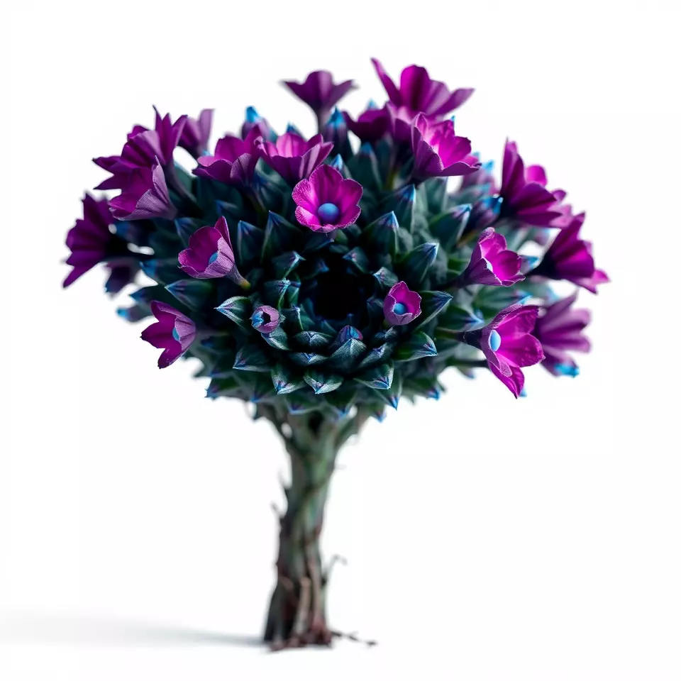 Vibrant Purple Flower model pack Low-poly 3D model_2