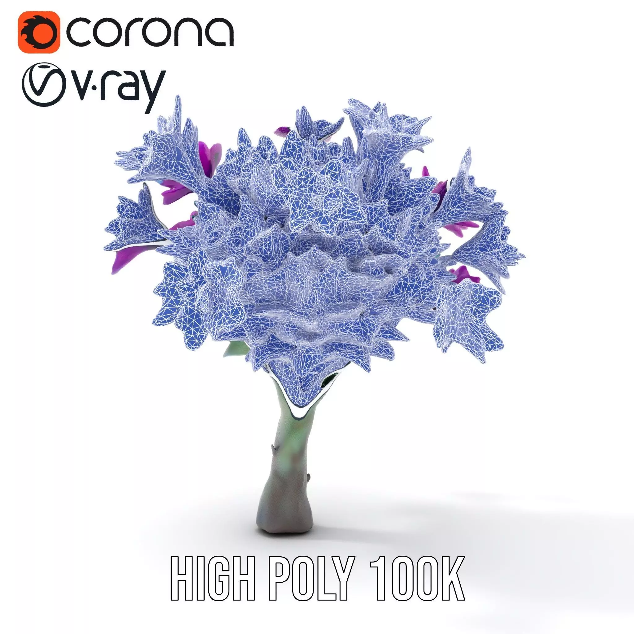 Vibrant Purple Flower model pack Low-poly 3D model_31