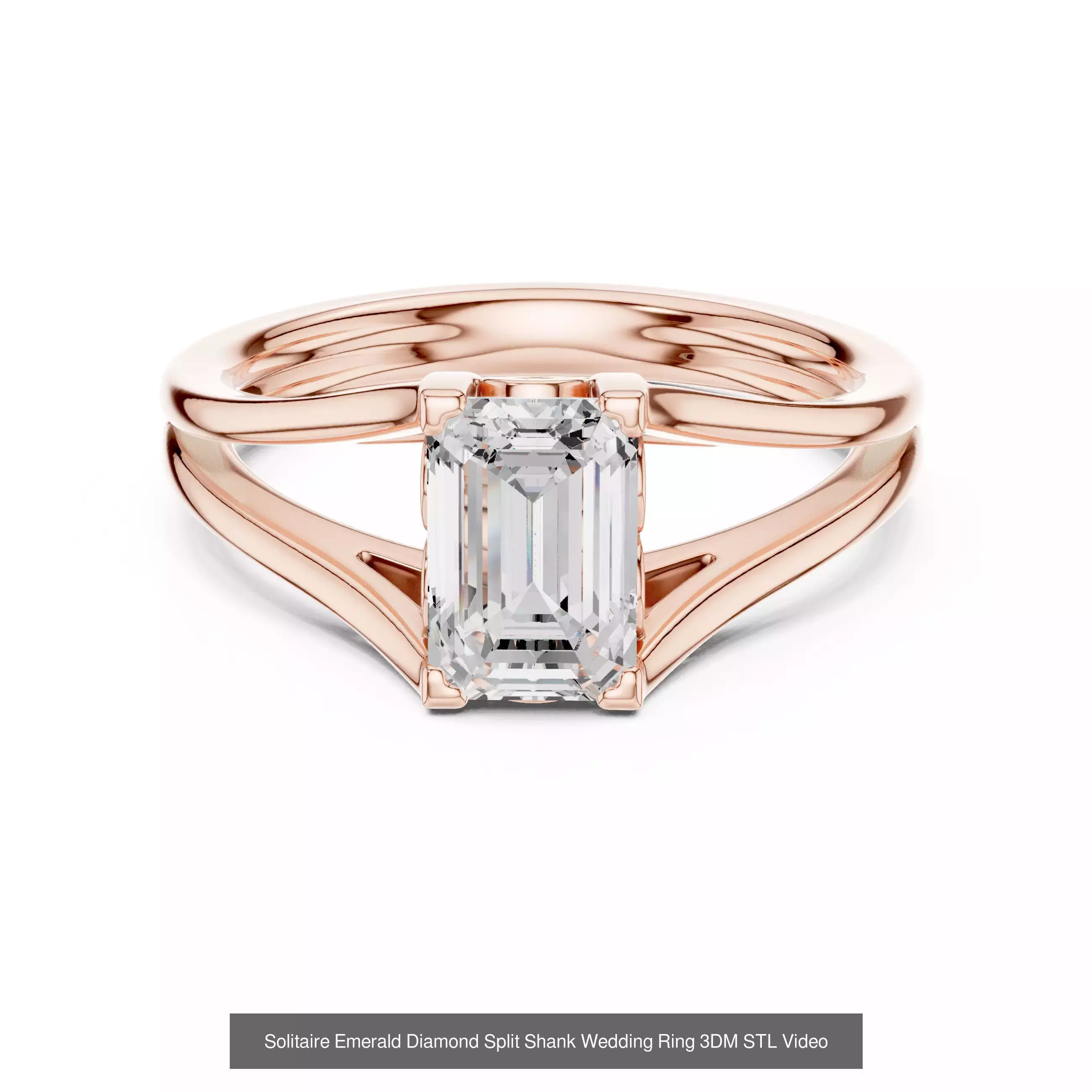 229 Emerald Cut Diamond Rings 3DM STL OBJ FBX 3 Render Video 3D Model Collection_71