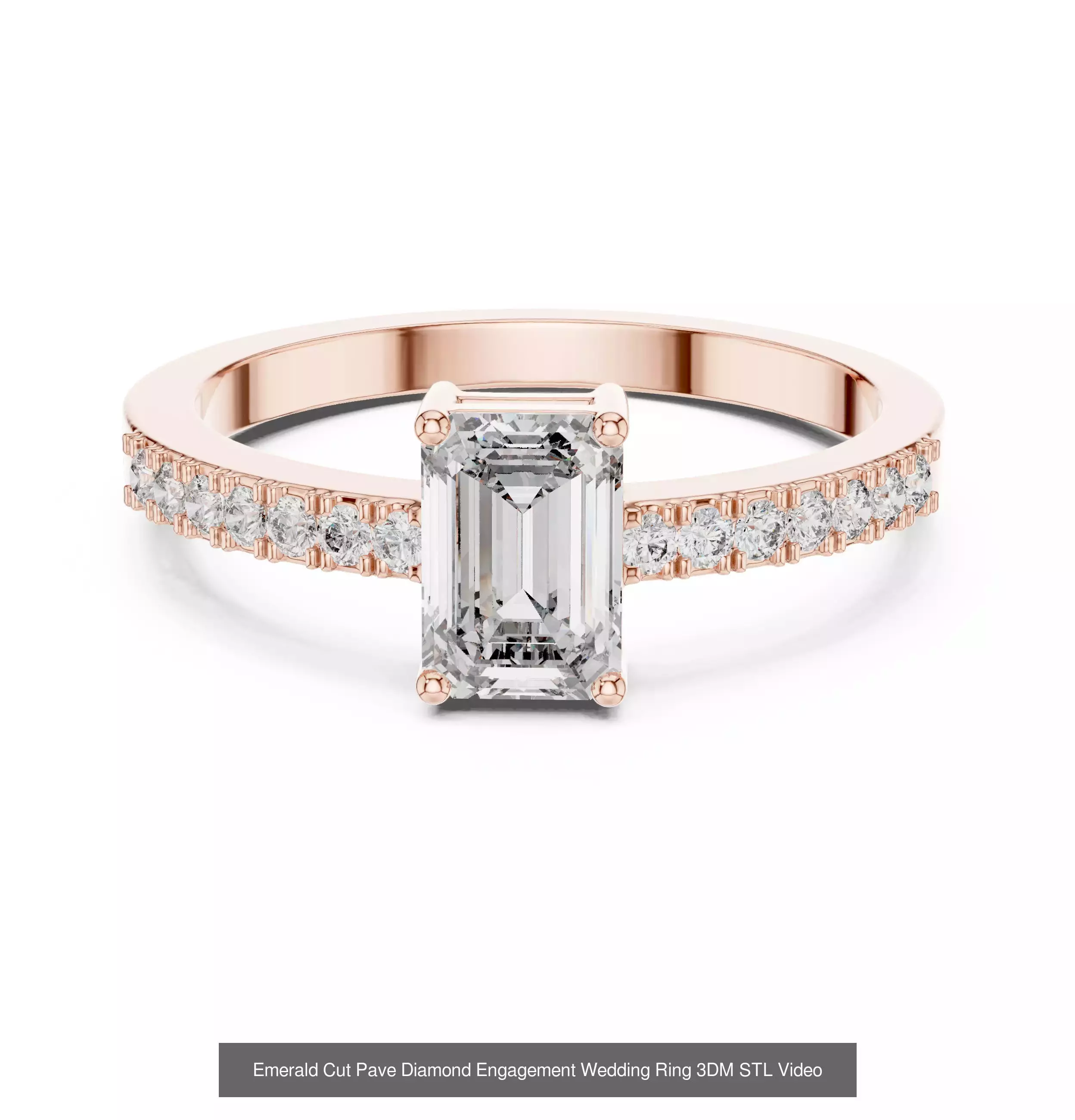 229 Emerald Cut Diamond Rings 3DM STL OBJ FBX 3 Render Video 3D Model Collection_77