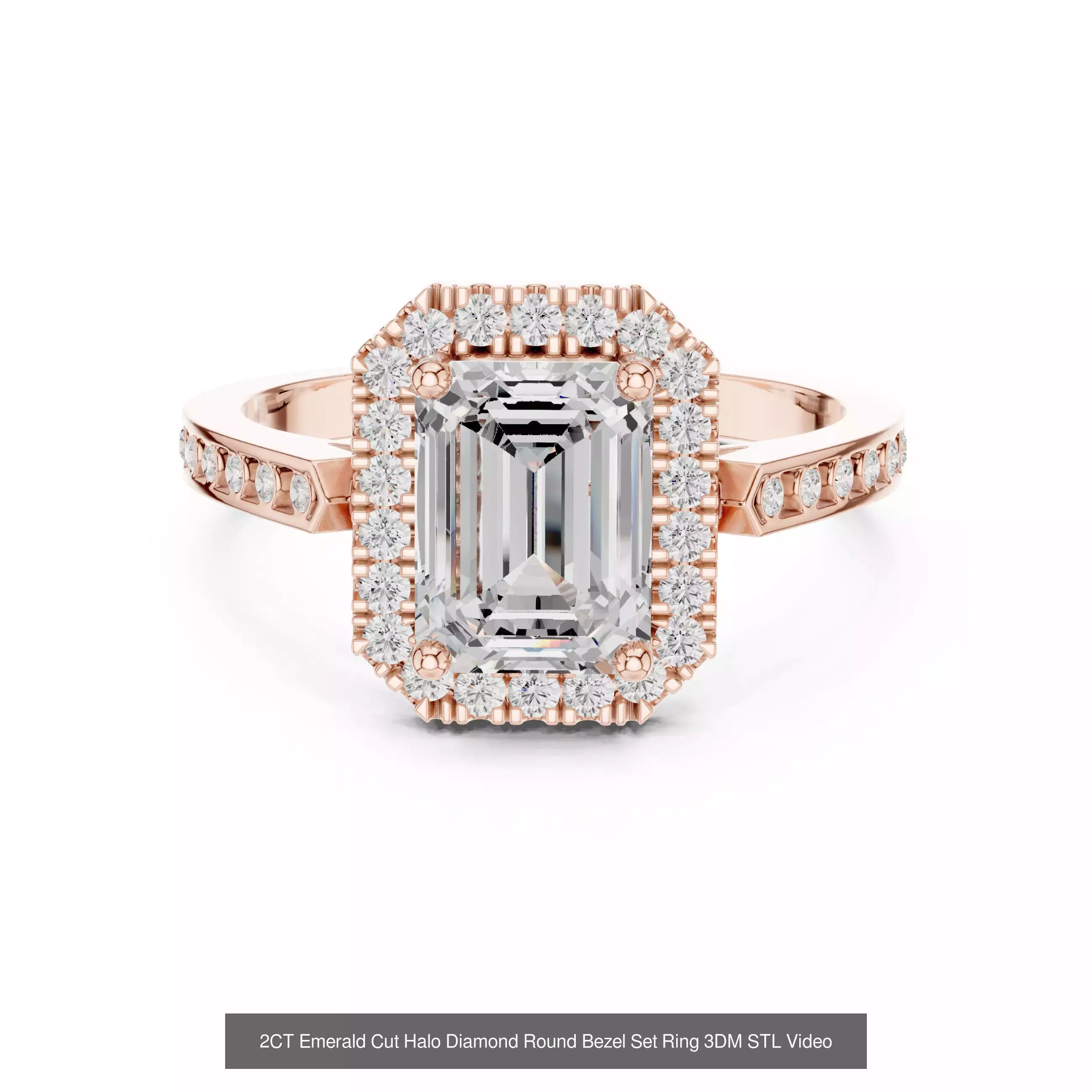 229 Emerald Cut Diamond Rings 3DM STL OBJ FBX 3 Render Video 3D Model Collection_68