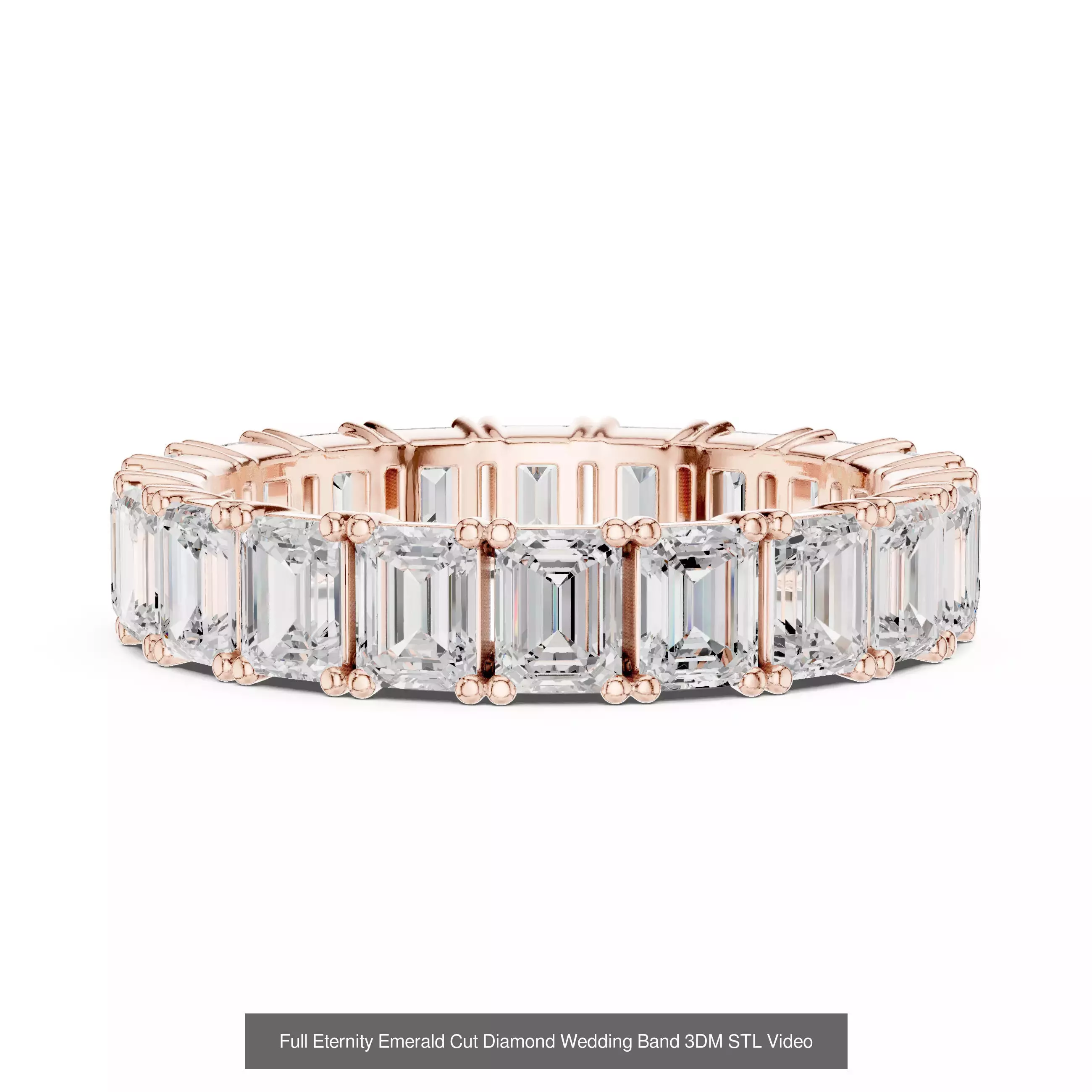 229 Emerald Cut Diamond Rings 3DM STL OBJ FBX 3 Render Video 3D Model Collection_153