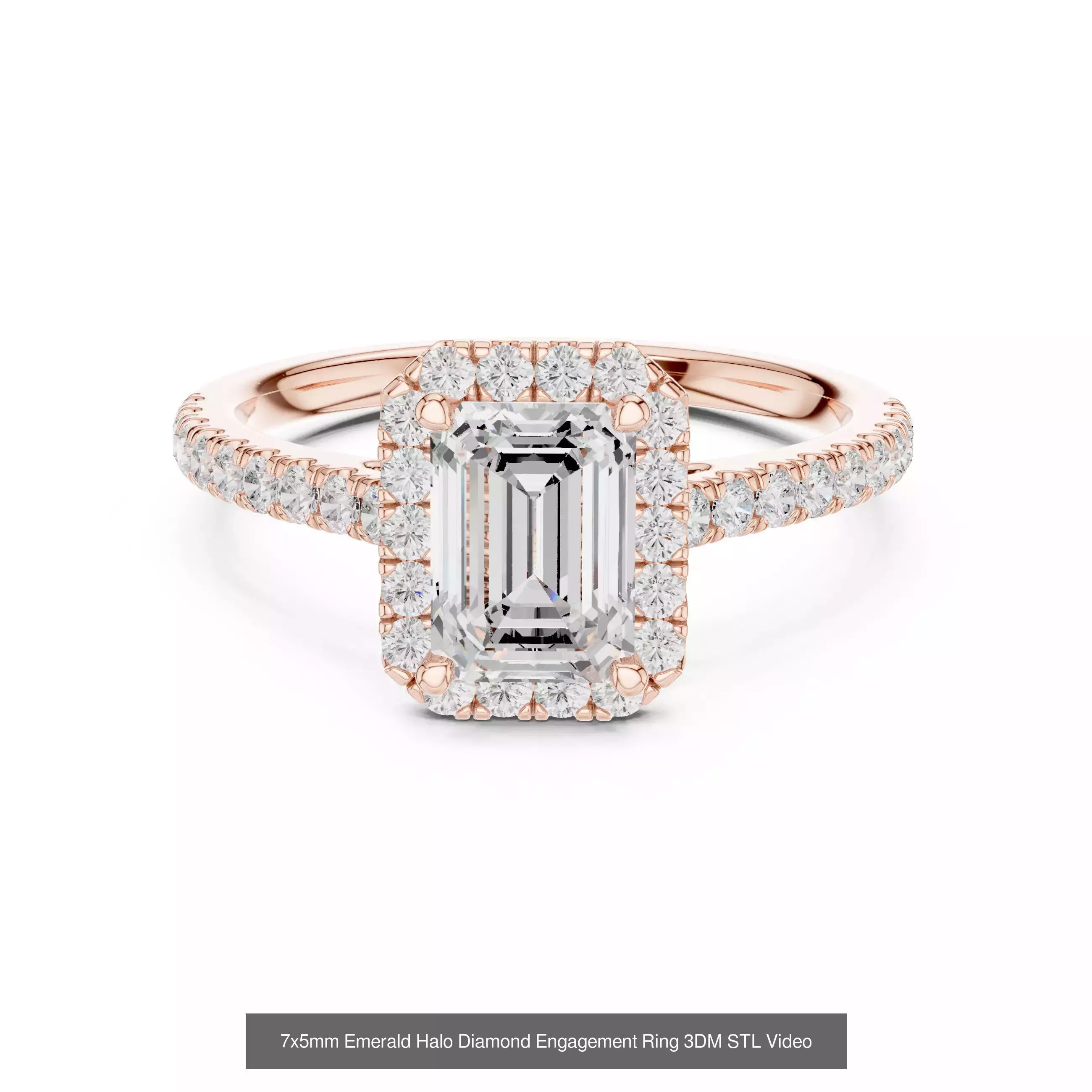 229 Emerald Cut Diamond Rings 3DM STL OBJ FBX 3 Render Video 3D Model Collection_168
