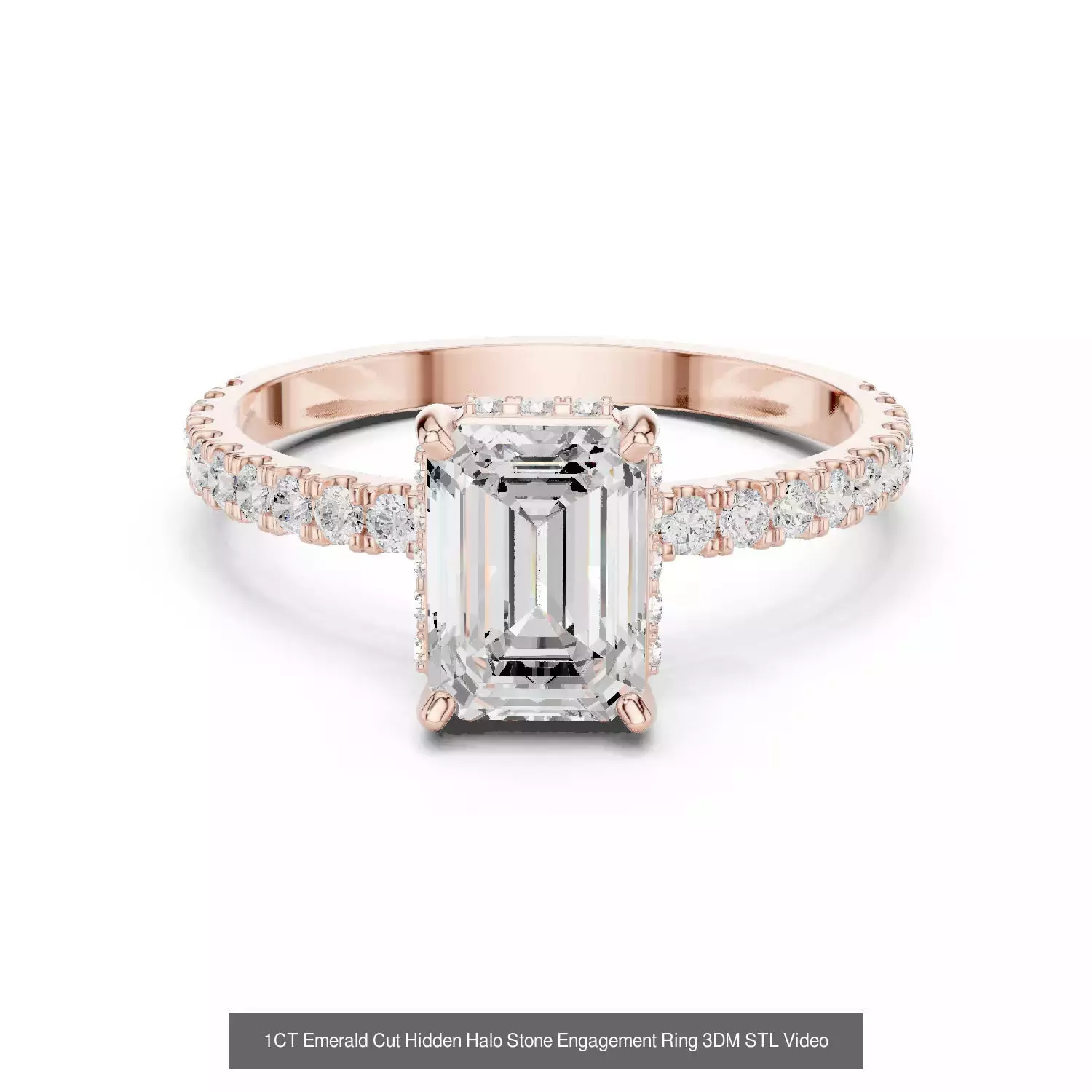 229 Emerald Cut Diamond Rings 3DM STL OBJ FBX 3 Render Video 3D Model Collection_41