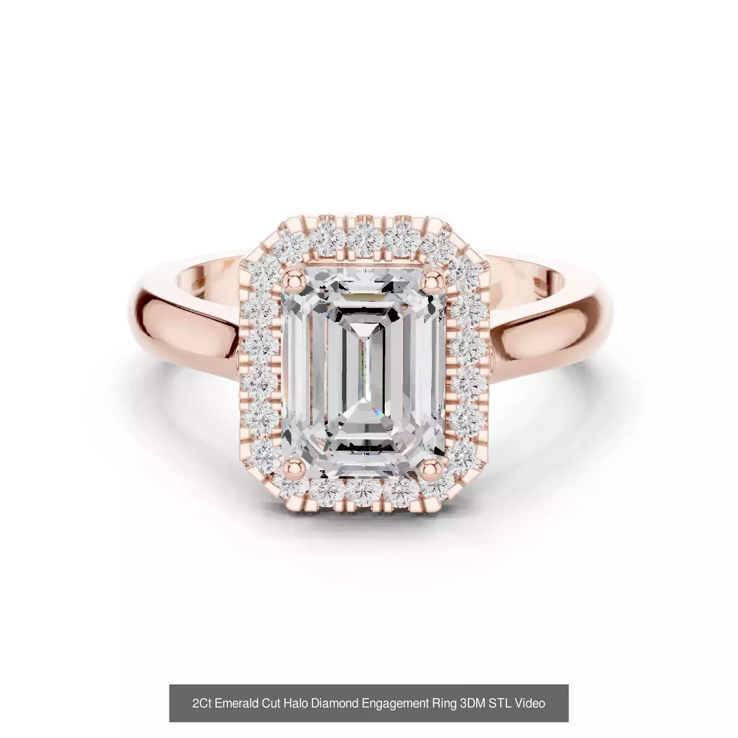 229 Emerald Cut Diamond Rings 3DM STL OBJ FBX 3 Render Video 3D Model Collection_66