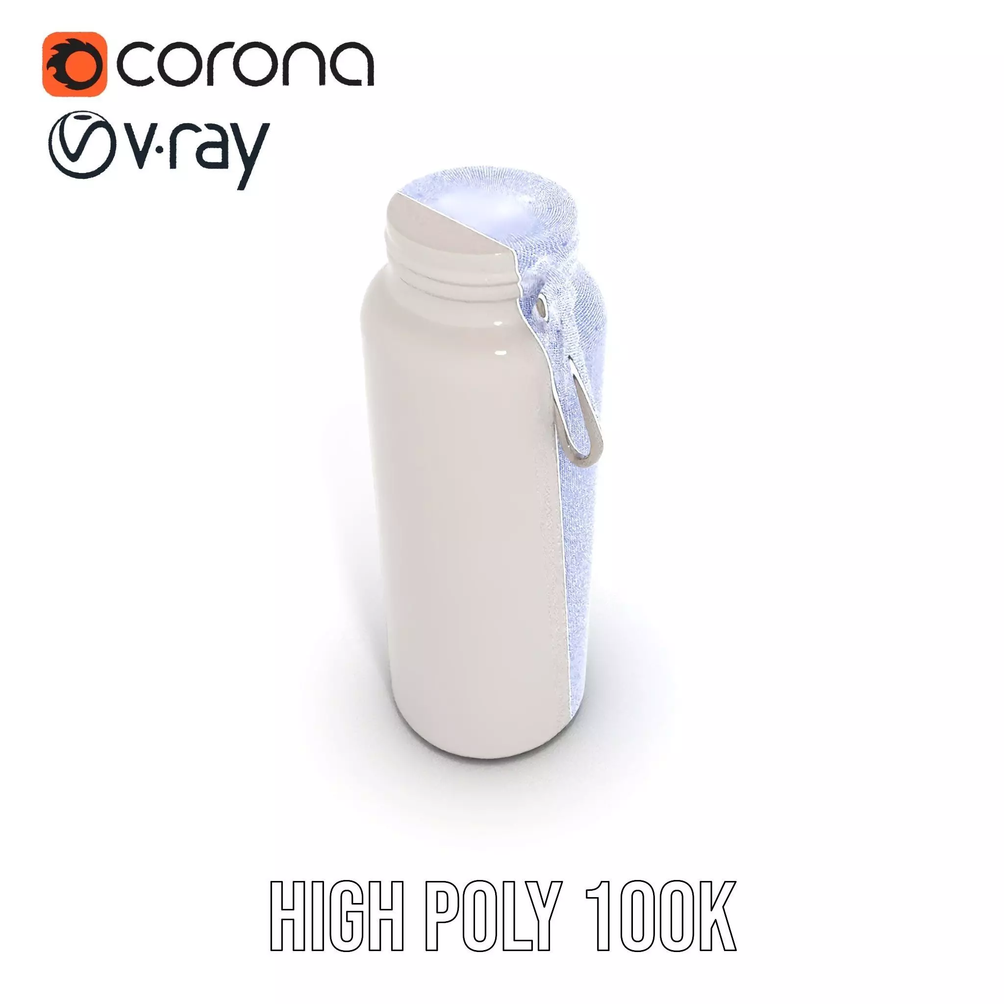 Sleek Steel Bottle model pack Low-poly 3D model_32