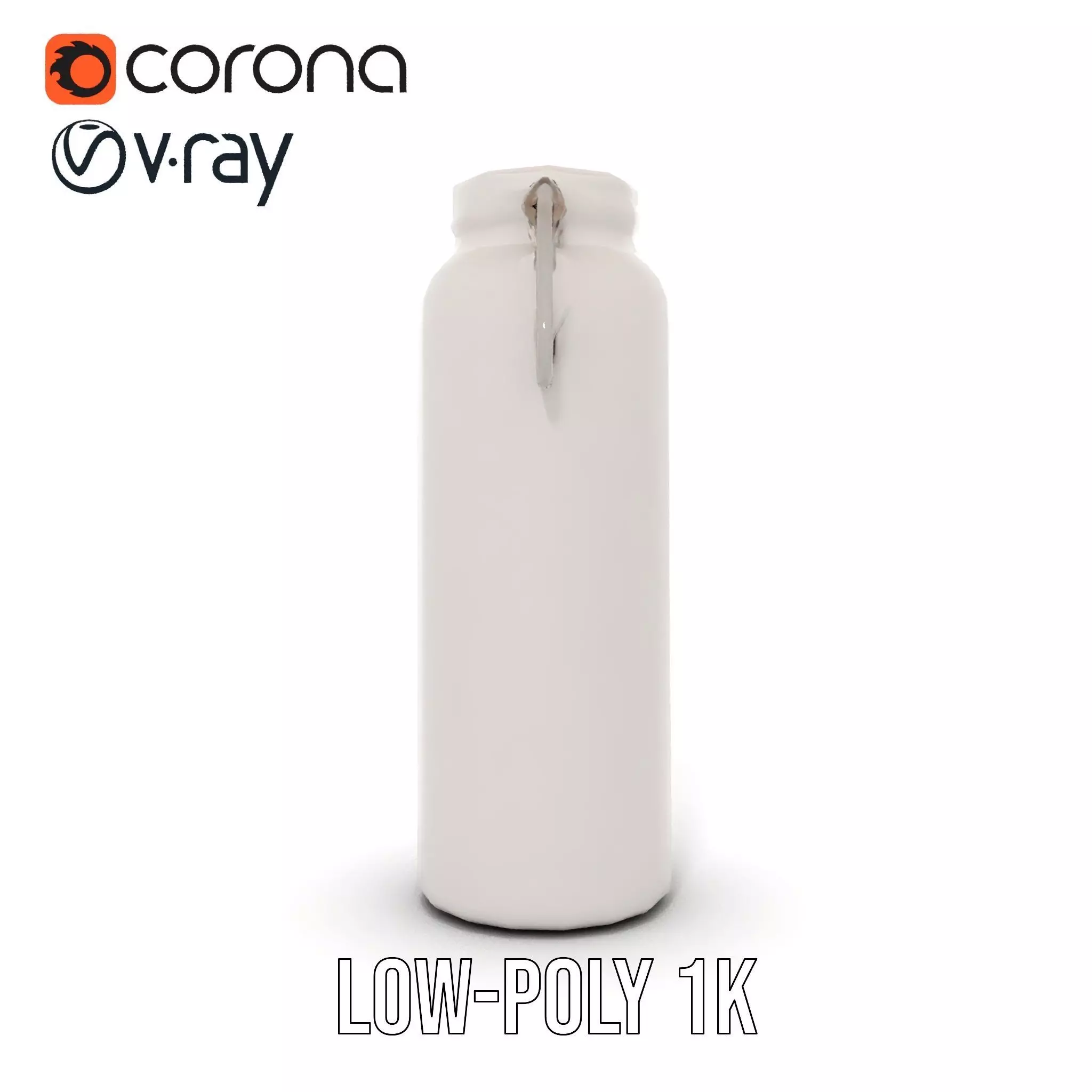 Sleek Steel Bottle model pack Low-poly 3D model_17