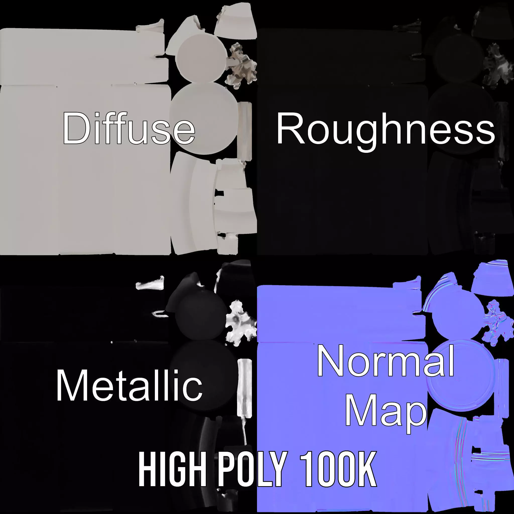 Sleek Steel Bottle model pack Low-poly 3D model_3