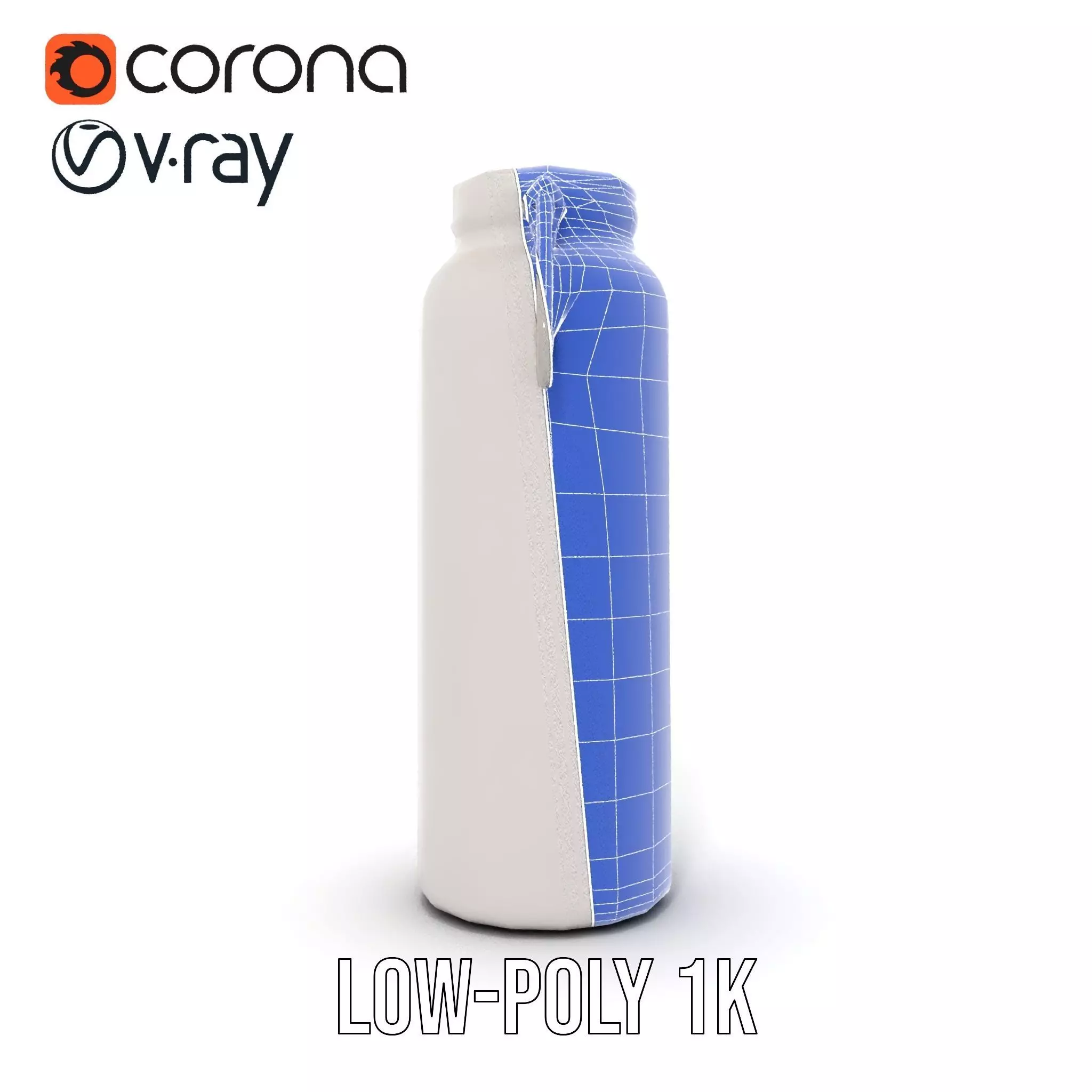 Sleek Steel Bottle model pack Low-poly 3D model_30