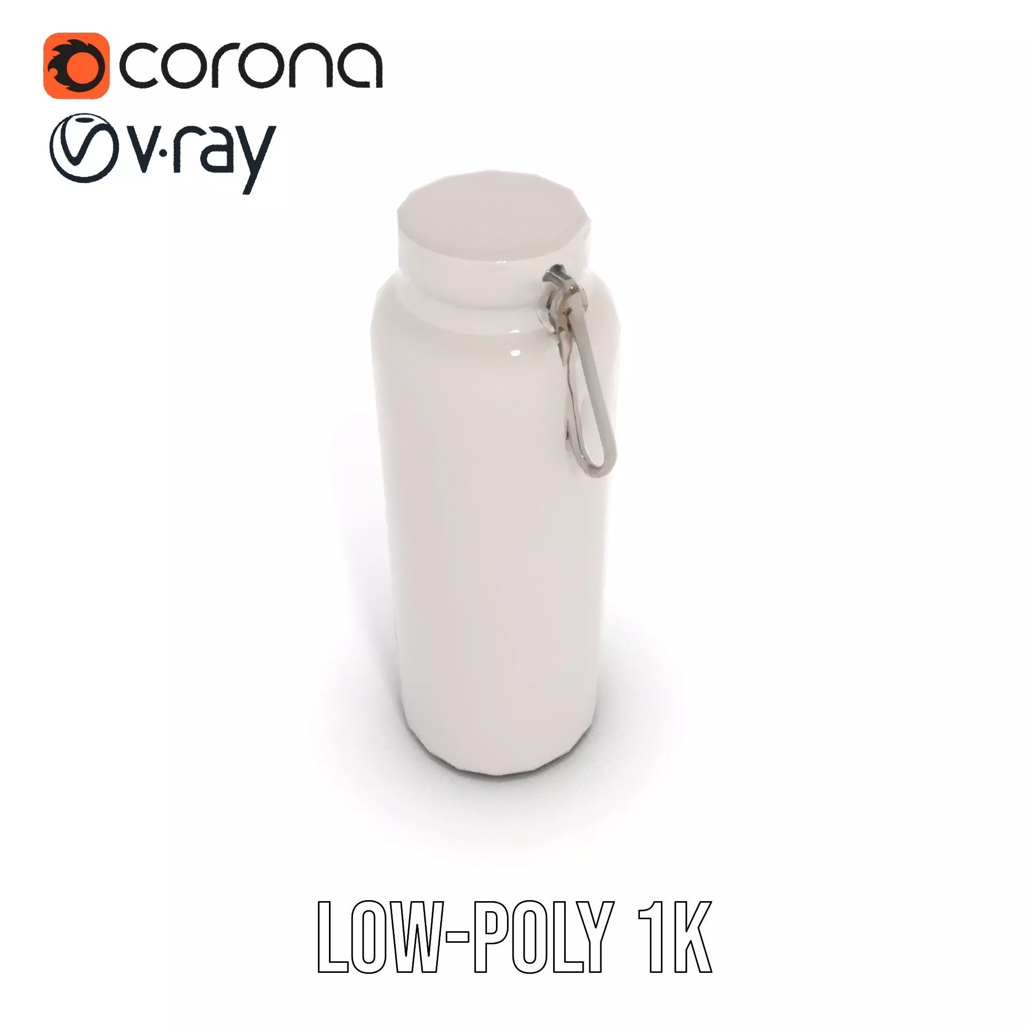 Sleek Steel Bottle model pack Low-poly 3D model_19