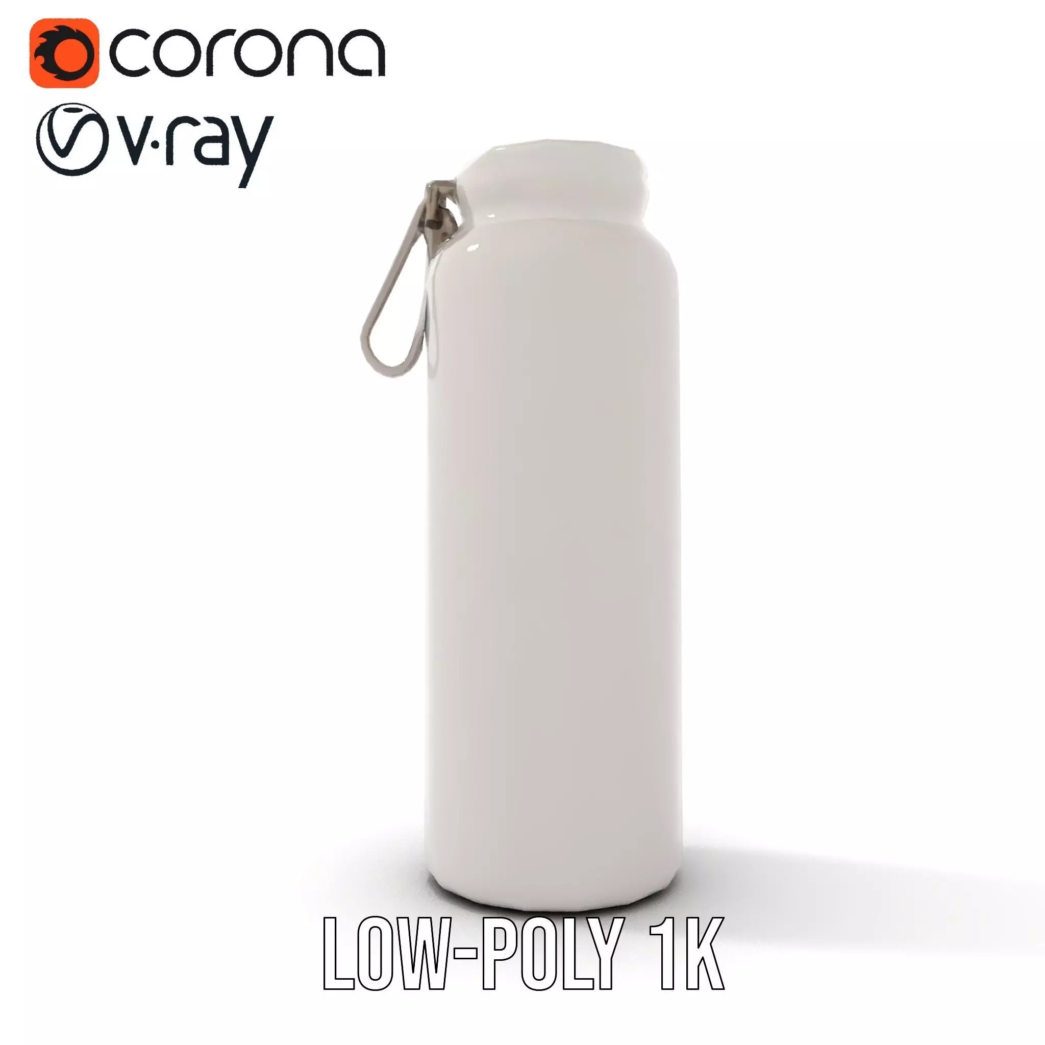 Sleek Steel Bottle model pack Low-poly 3D model_7