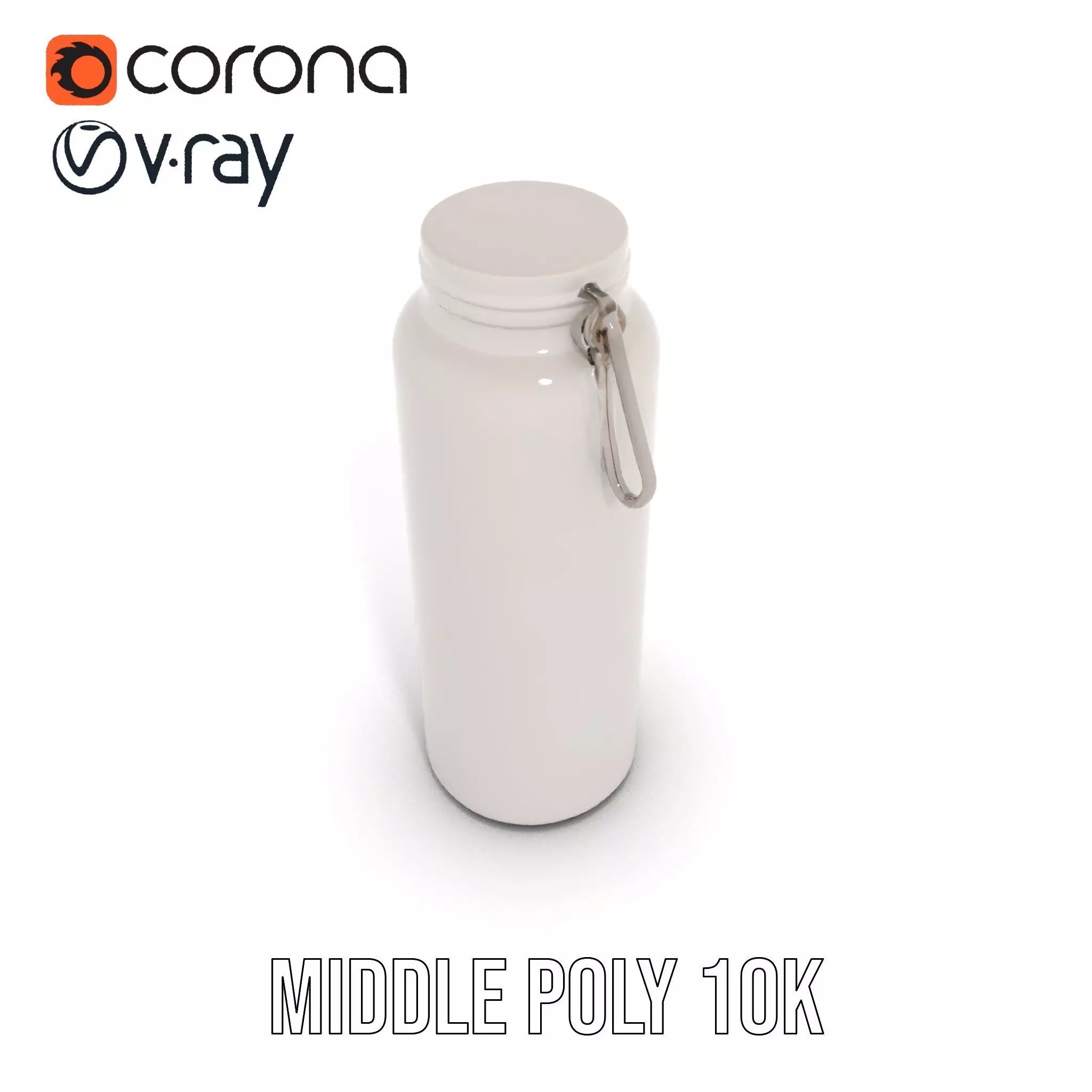 Sleek Steel Bottle model pack Low-poly 3D model_5