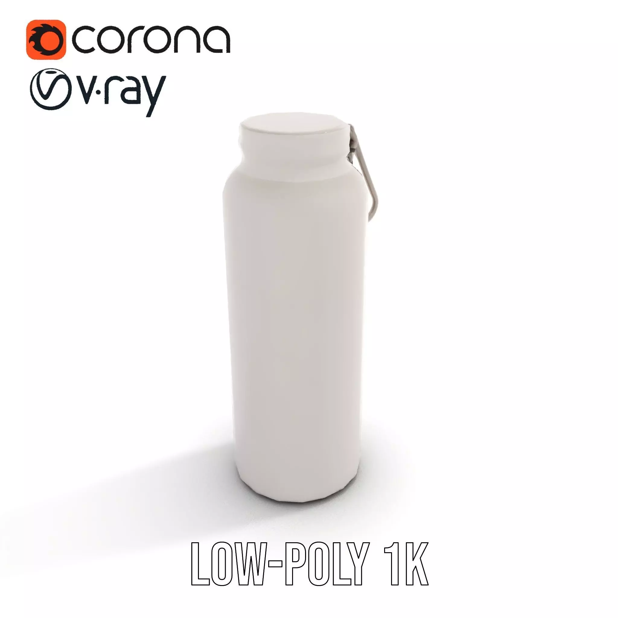 Sleek Steel Bottle model pack Low-poly 3D model_9