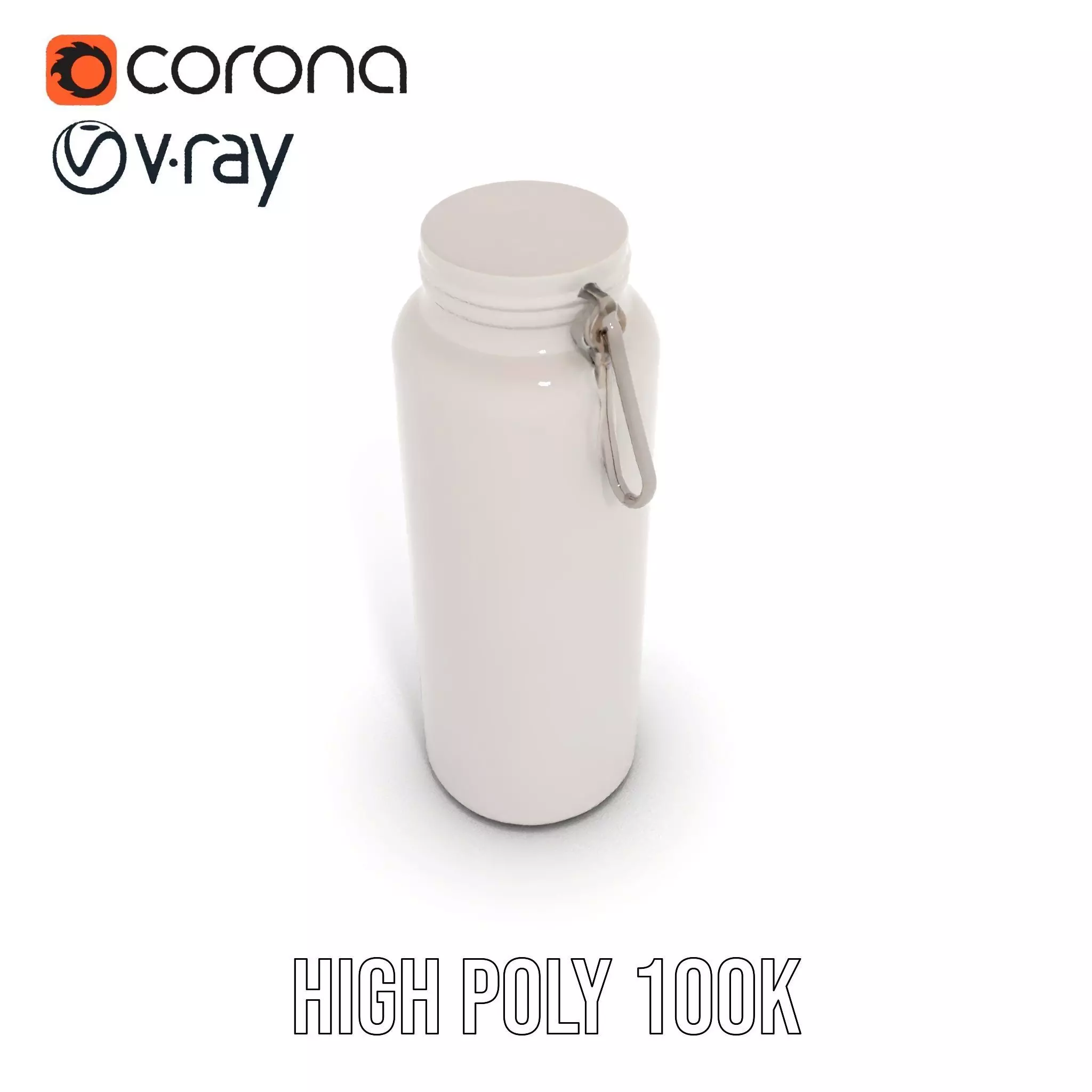 Sleek Steel Bottle model pack Low-poly 3D model_28