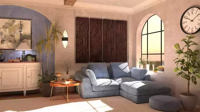 evening corner interior