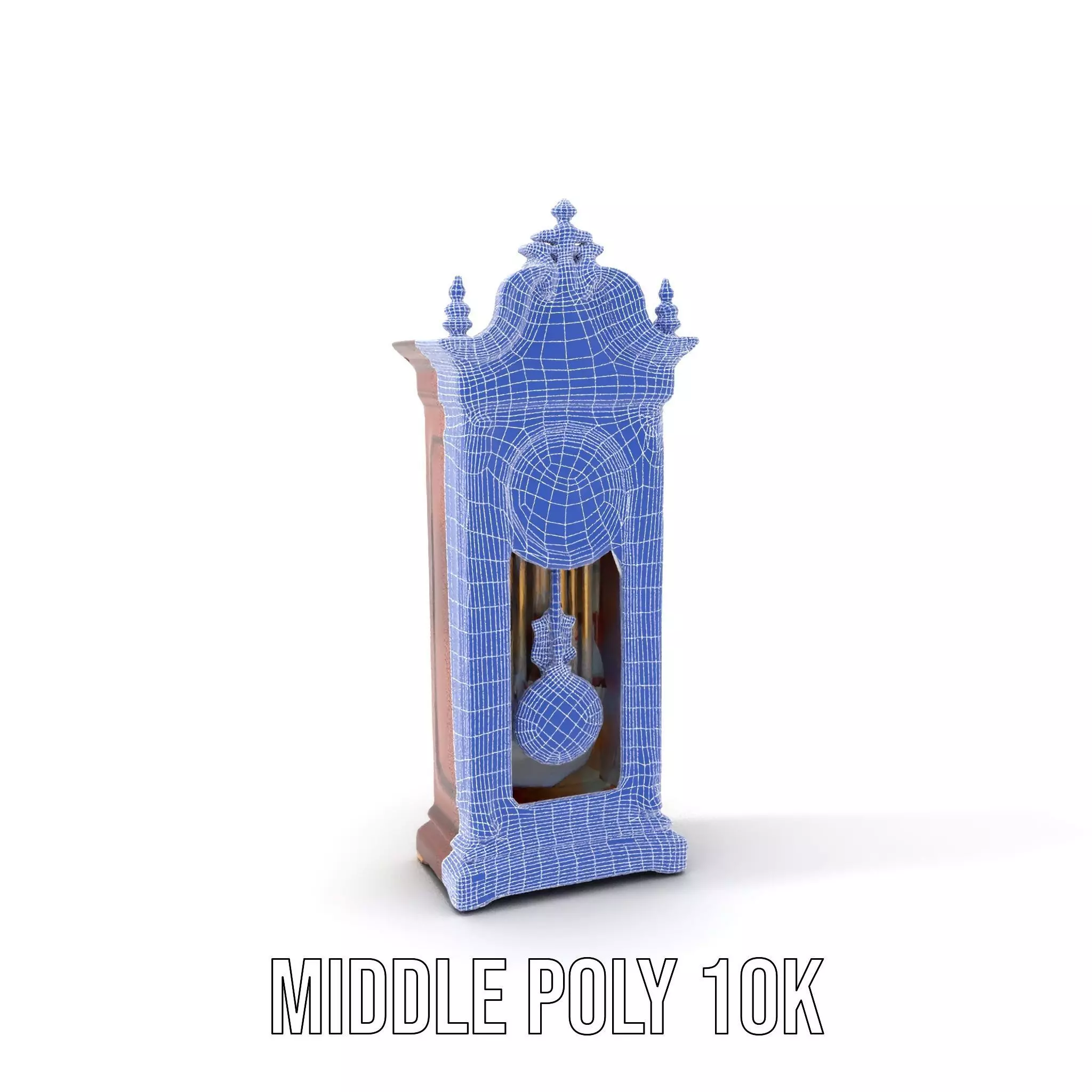 Antique Wood Clock model pack Low-poly 3D model_16
