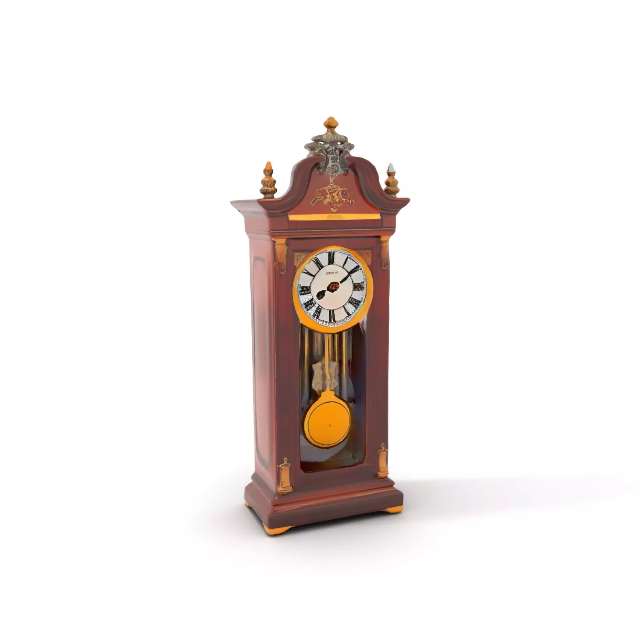 Antique Wood Clock model pack Low-poly 3D model_5