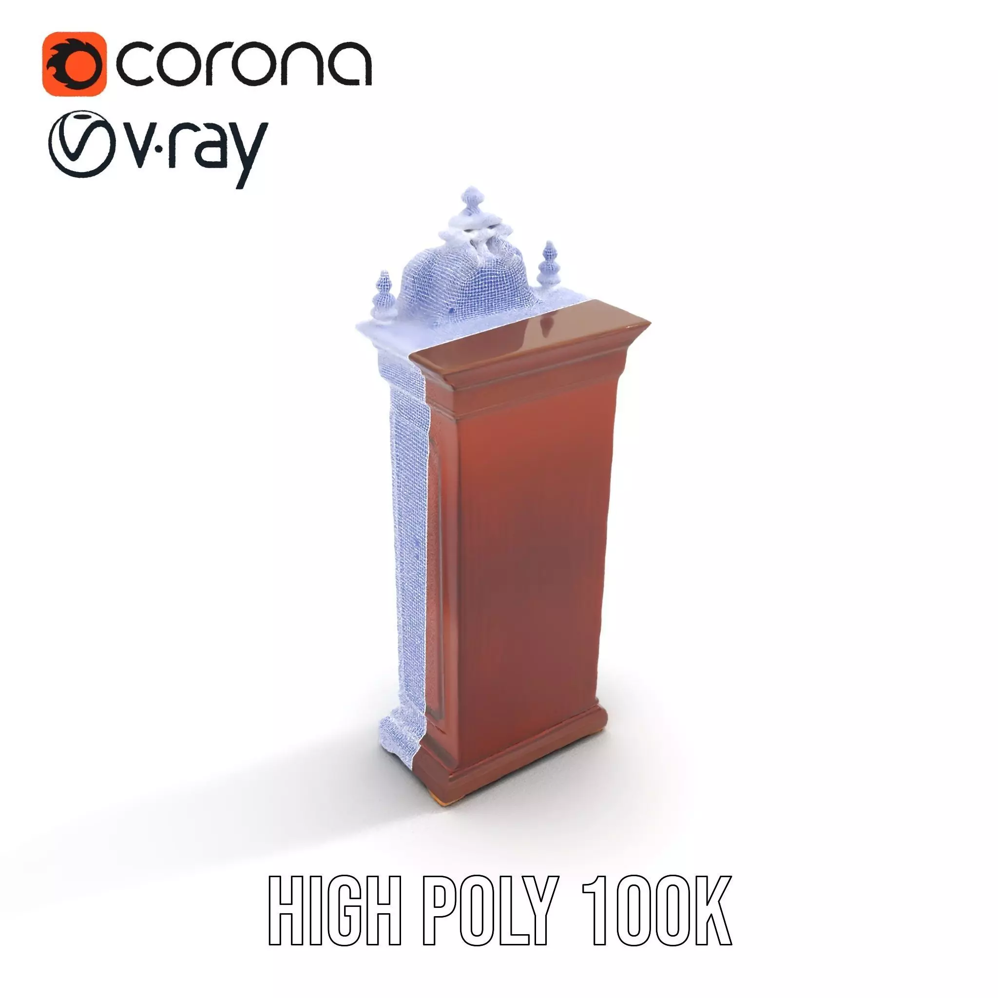 Antique Wood Clock model pack Low-poly 3D model_29