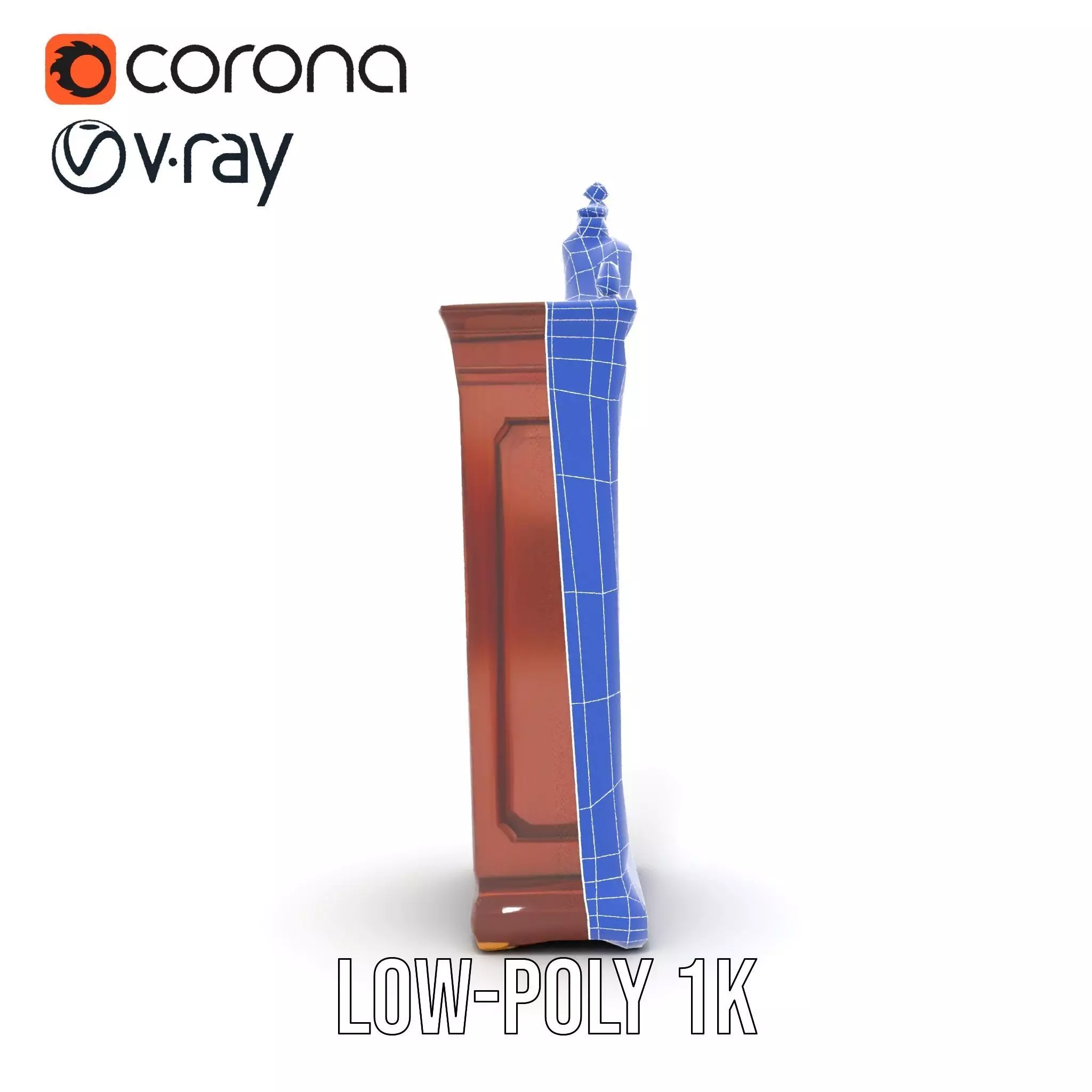 Antique Wood Clock model pack Low-poly 3D model_25