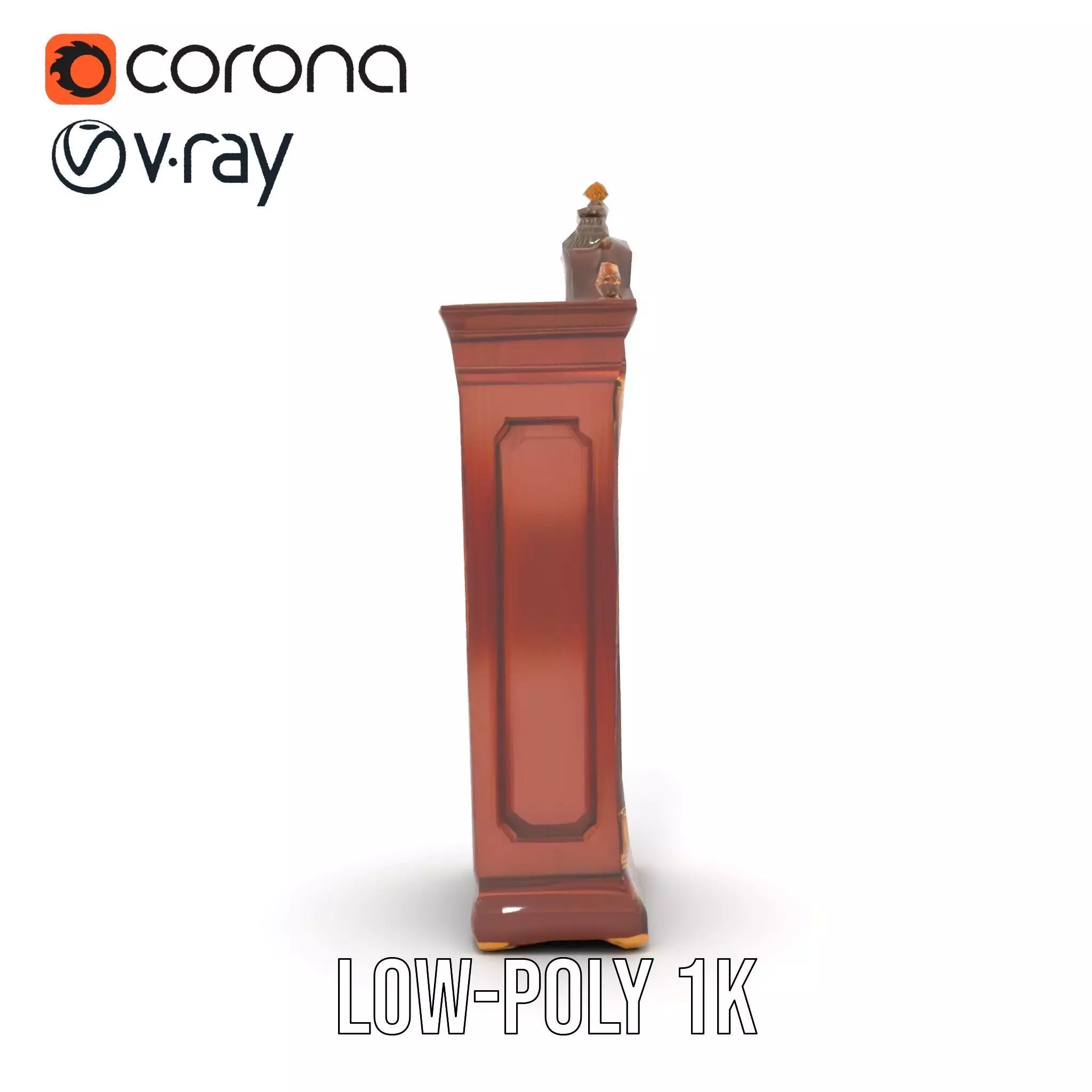 Antique Wood Clock model pack Low-poly 3D model_22