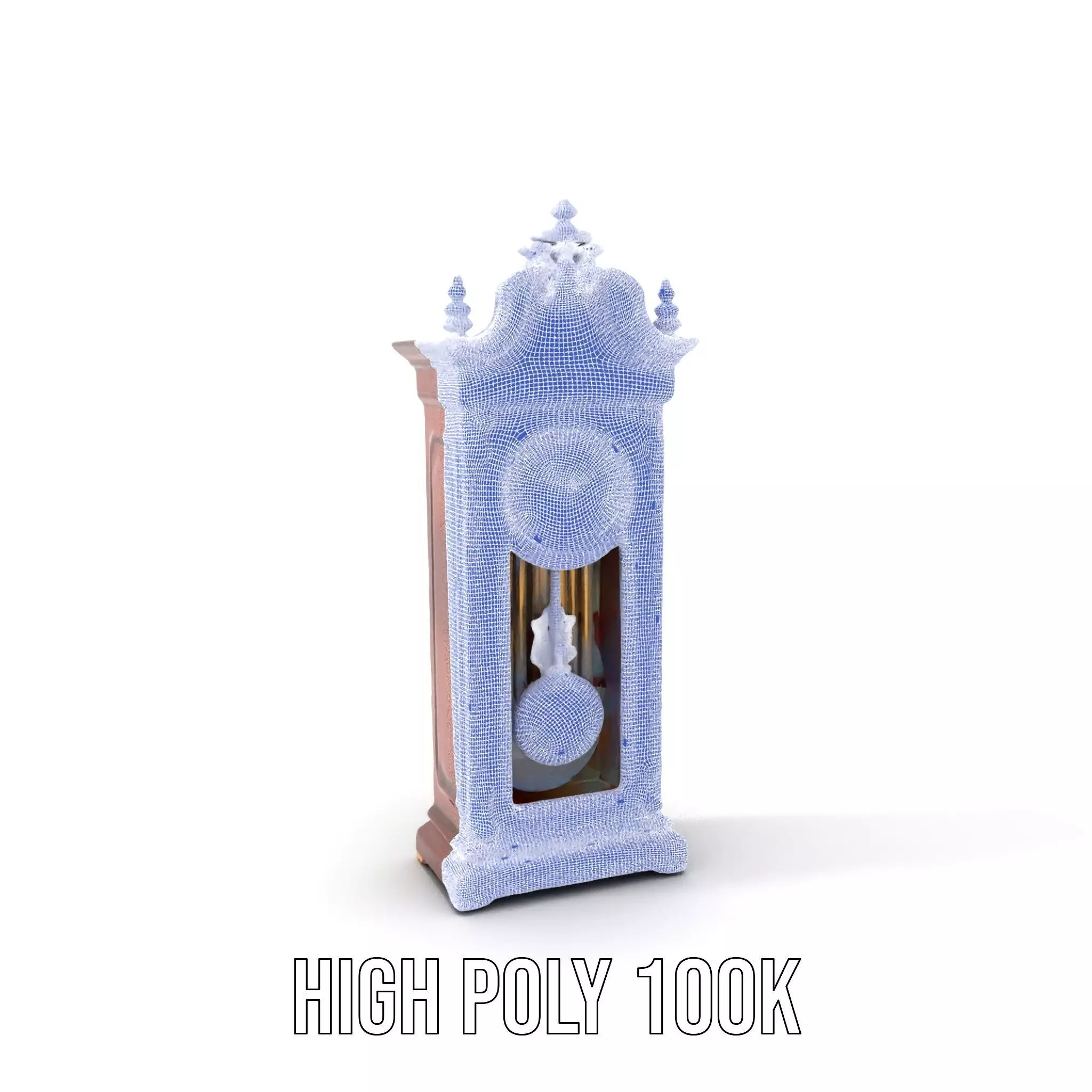 Antique Wood Clock model pack Low-poly 3D model_4