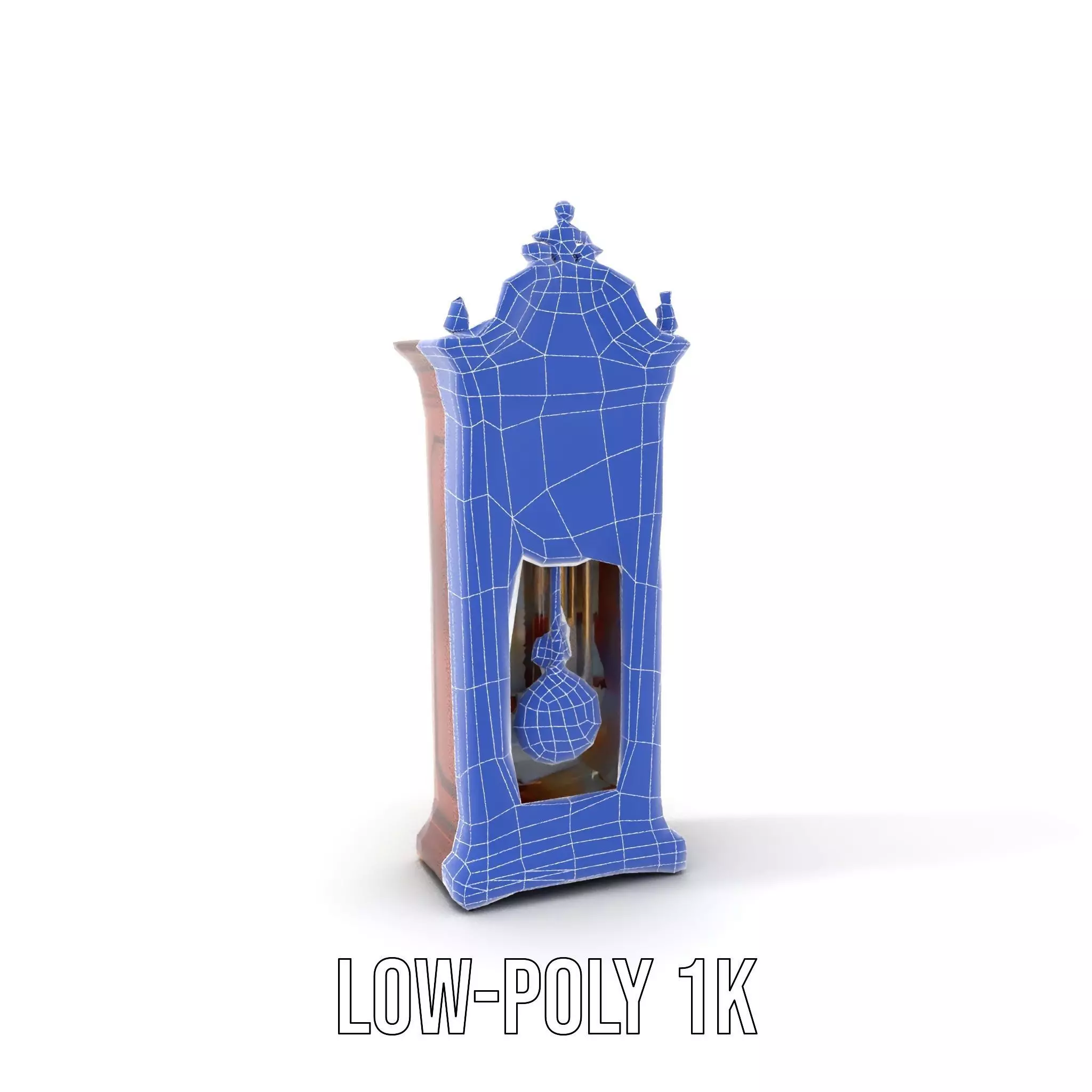 Antique Wood Clock model pack Low-poly 3D model_17
