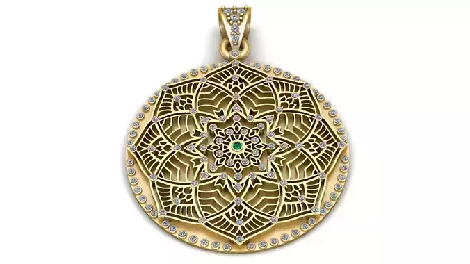  Carat Round cut PENDANT 3D PRINTABLE MODEL 