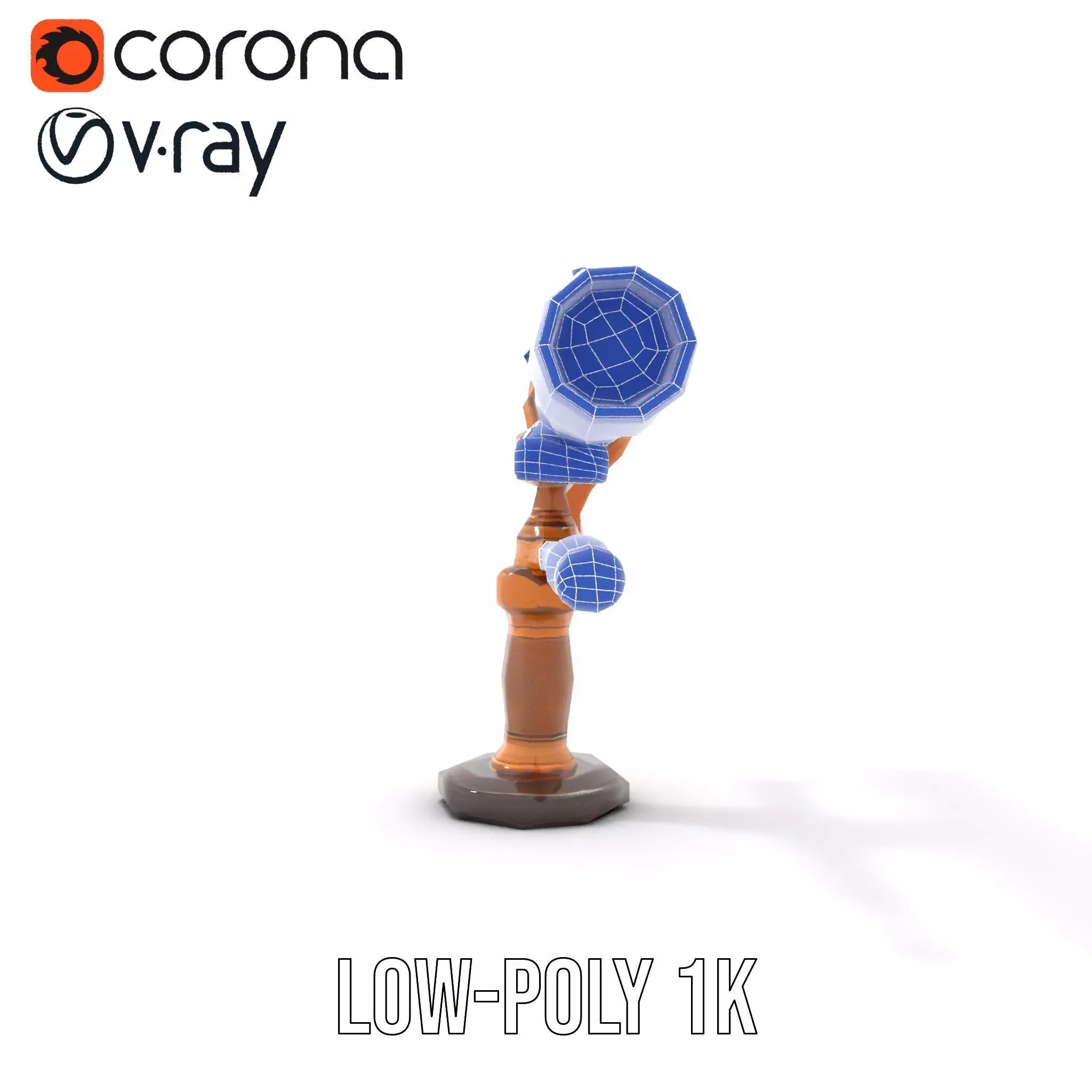 Antique Brass Telescope model pack Low-poly 3D model_28