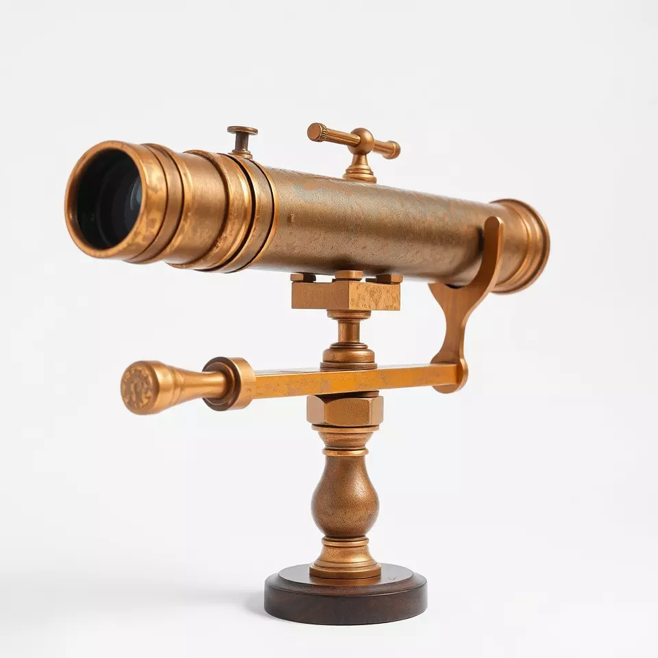 Antique Brass Telescope model pack Low-poly 3D model_2