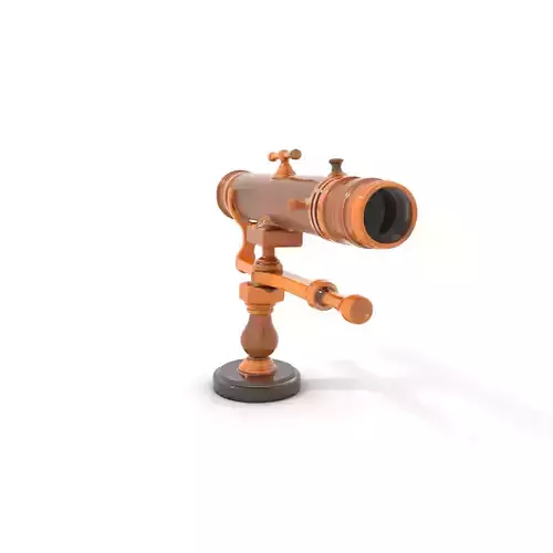 Antique Brass Telescope model pack Low-poly 3D model