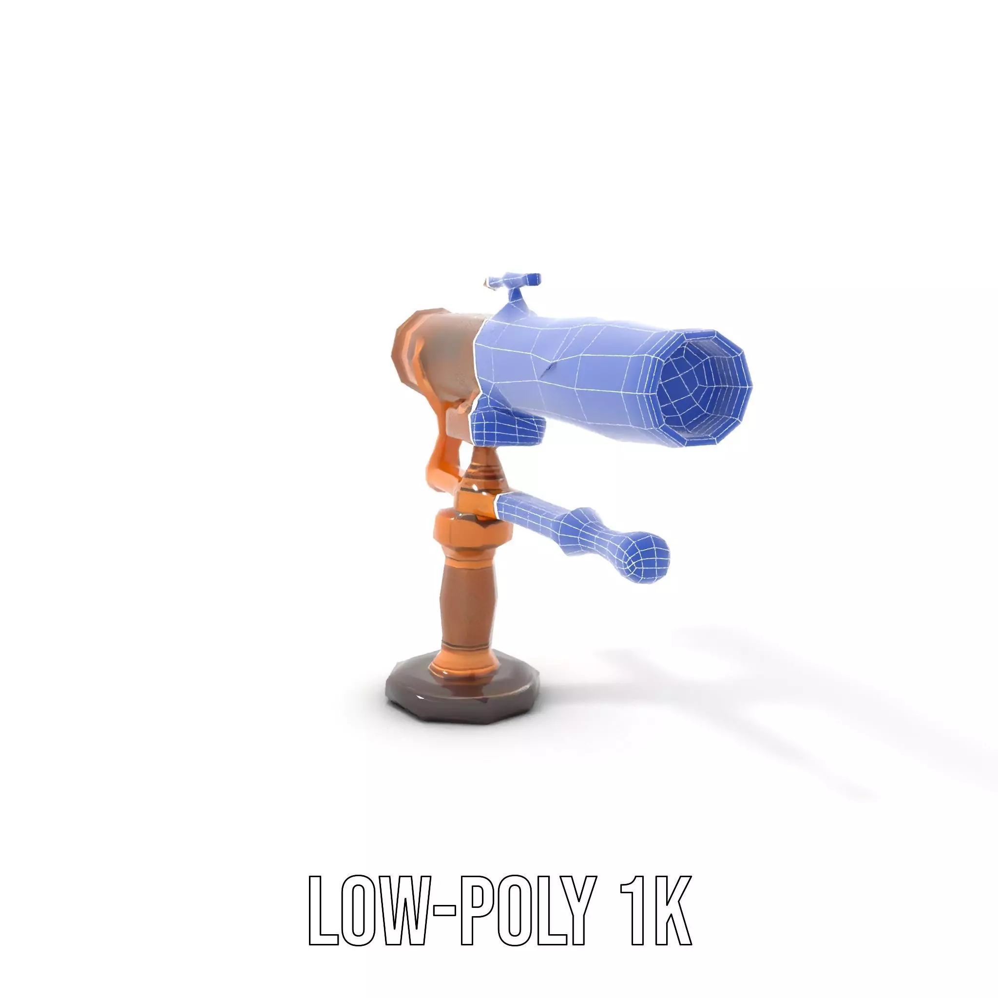 Antique Brass Telescope model pack Low-poly 3D model_22