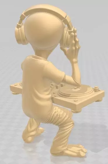 Alien - DJ Printable Doll 3D print model_3