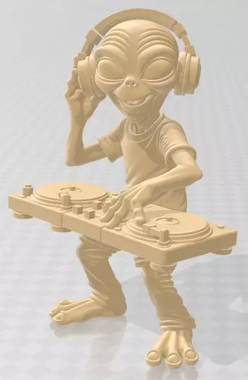 Alien - DJ Printable Doll 3D print model_1