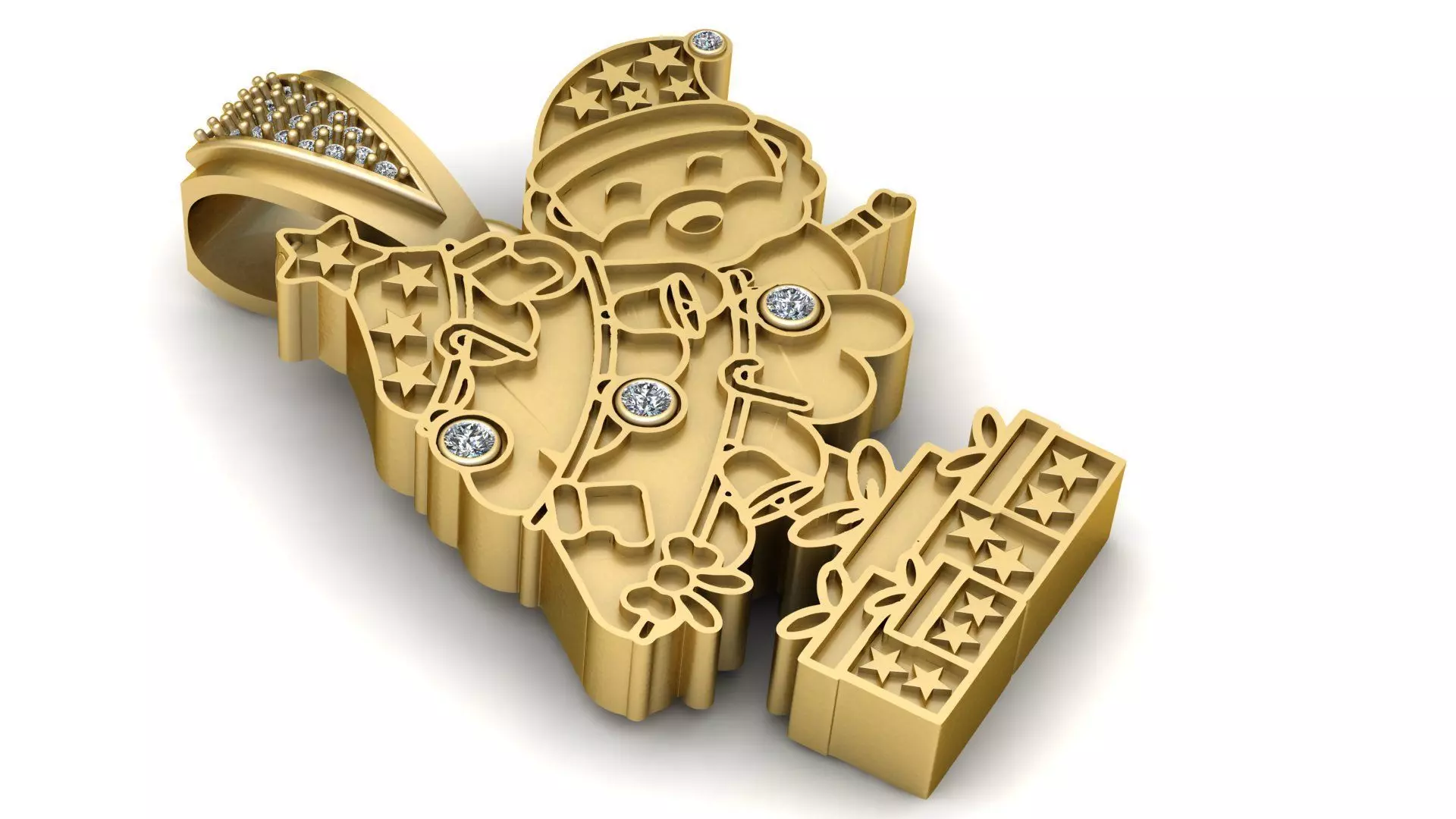 Christmas Spirit Pendant 3D pritable Model 3D print model_1