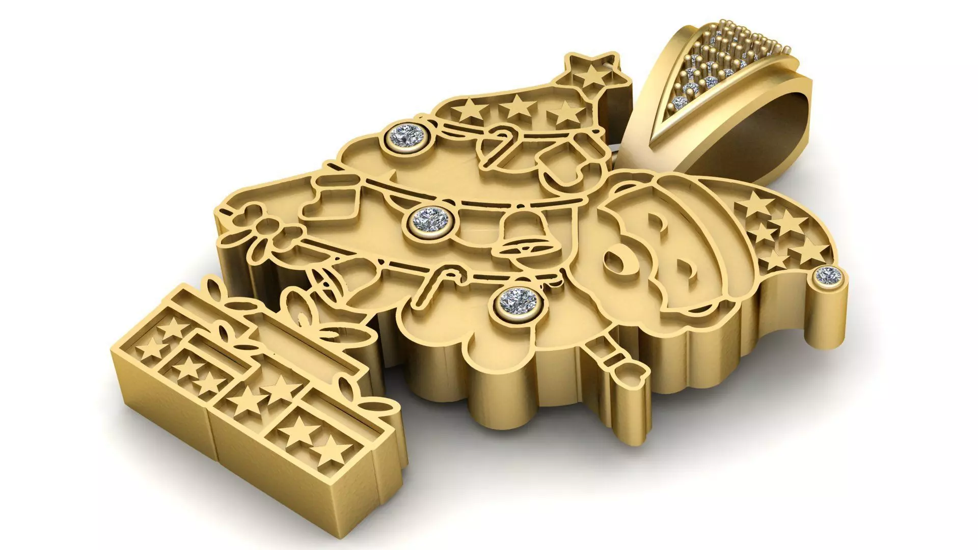 Christmas Spirit Pendant 3D pritable Model 3D print model_2