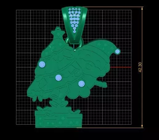 Christmas Spirit Pendant 3D pritable Model 3D print model_3