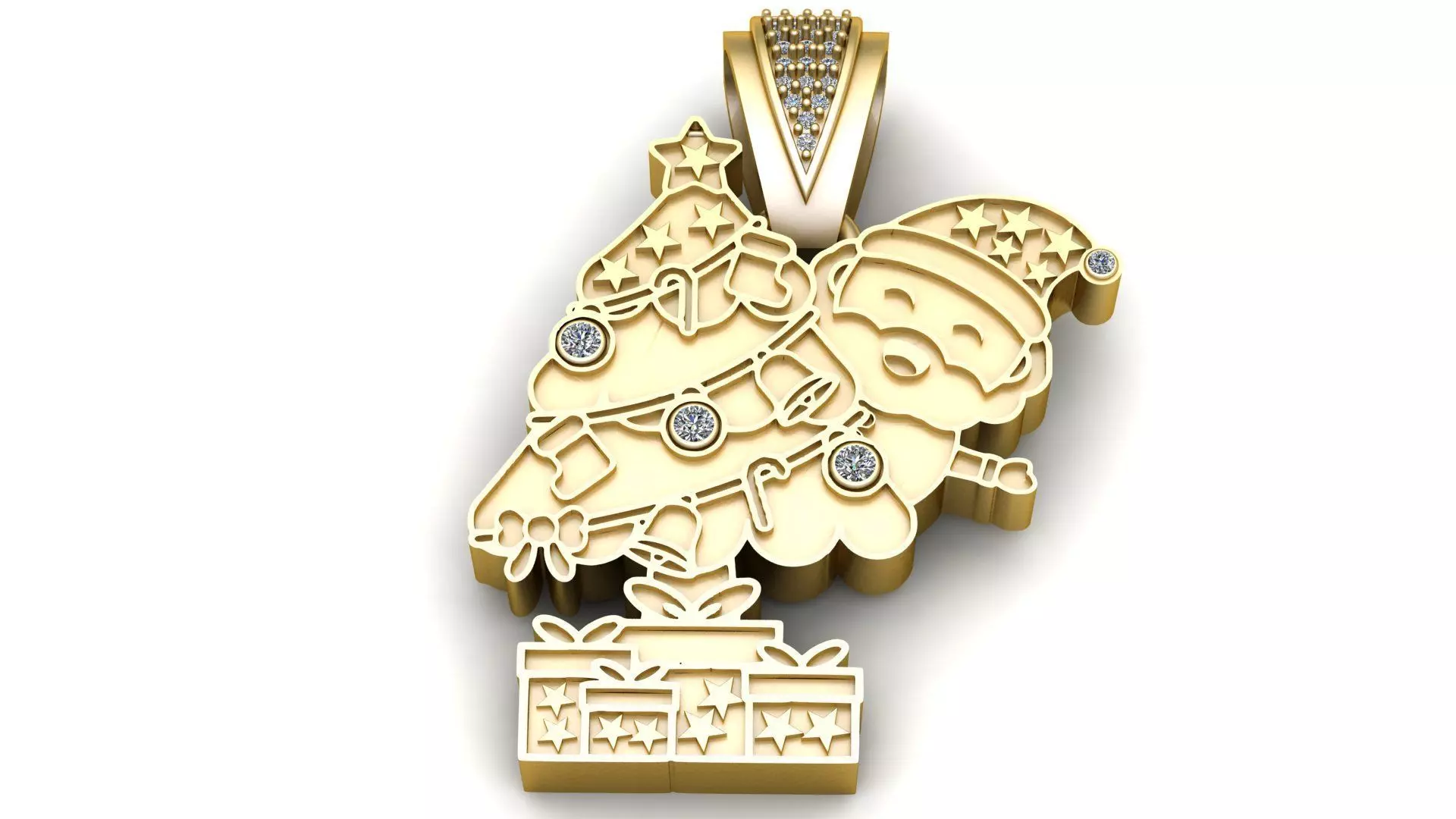 Christmas Spirit Pendant 3D pritable Model 3D print model_0