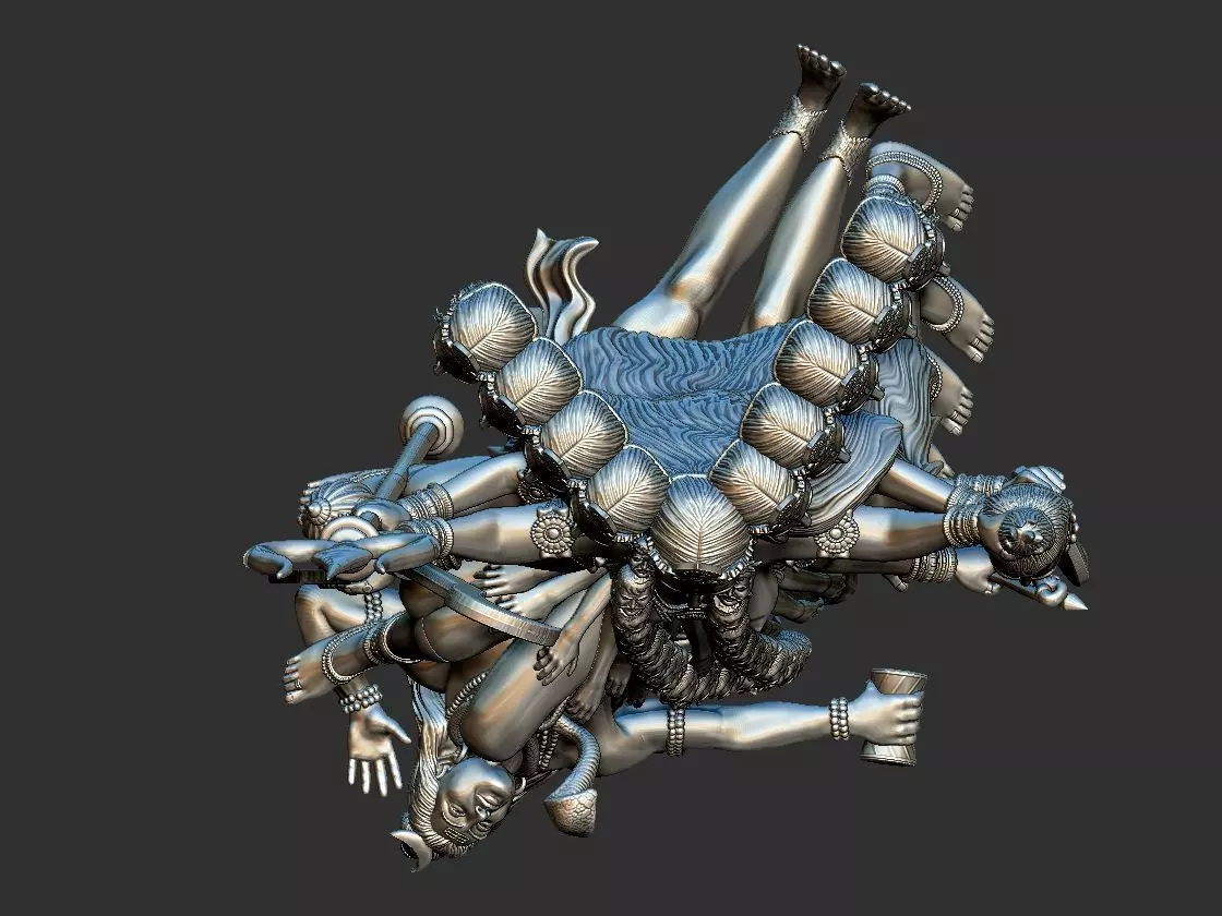 Kaali Shiv Pose 3D print model_11