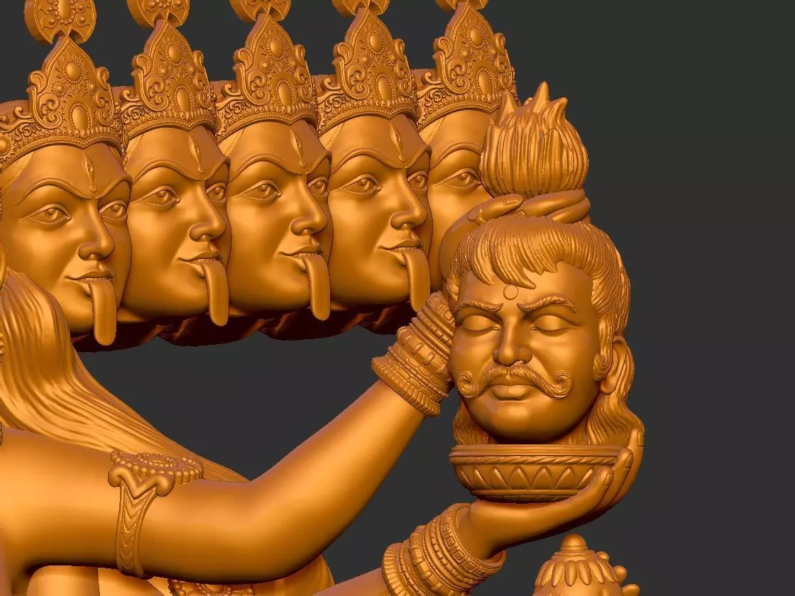 Kaali Shiv Pose 3D print model_5