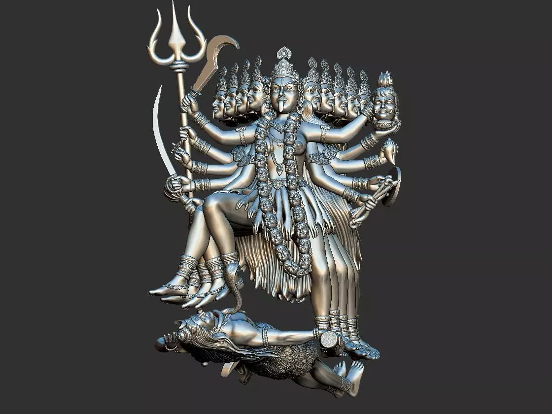 Kaali Shiv Pose 3D print model_12