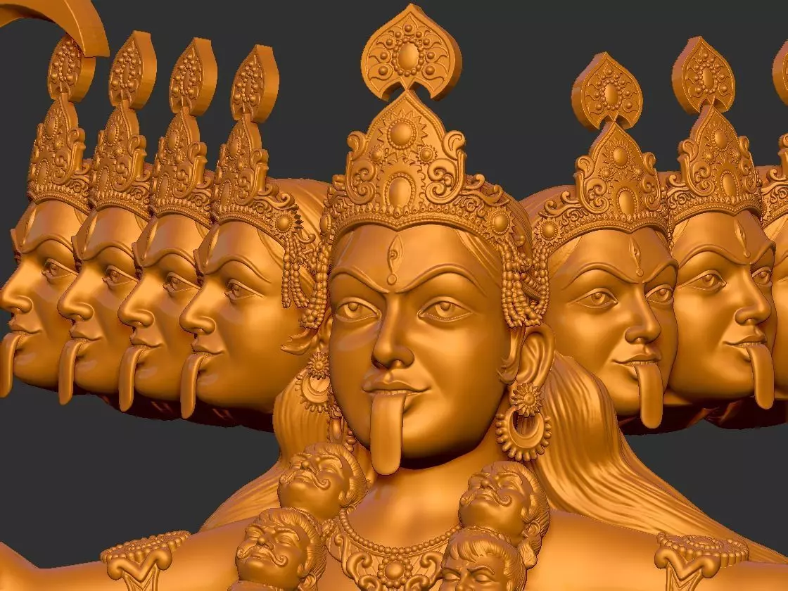 Kaali Shiv Pose 3D print model_4