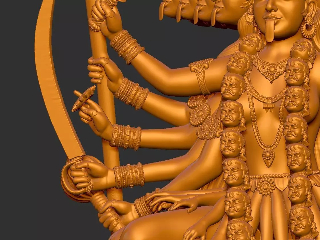 Kaali Shiv Pose 3D print model_7