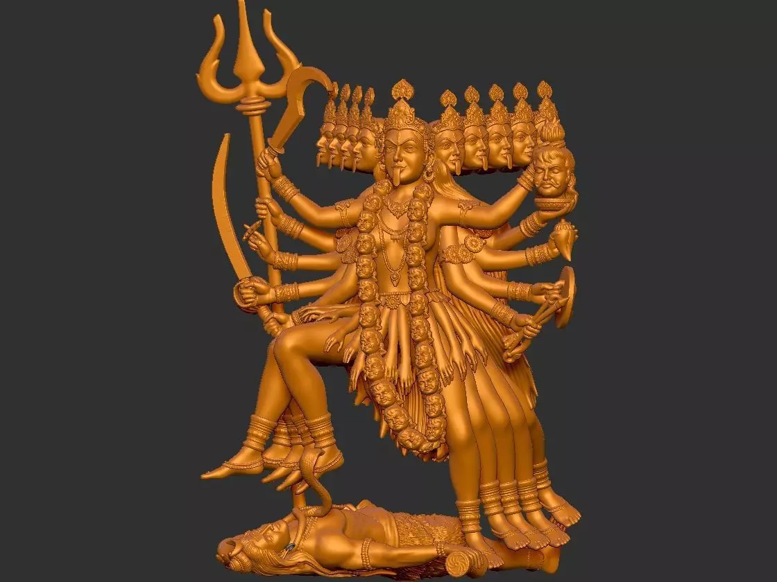 Kaali Shiv Pose 3D print model_0