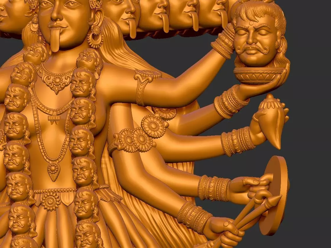 Kaali Shiv Pose 3D print model_6