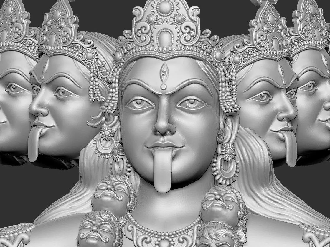 Kaali Shiv Pose 3D print model_15